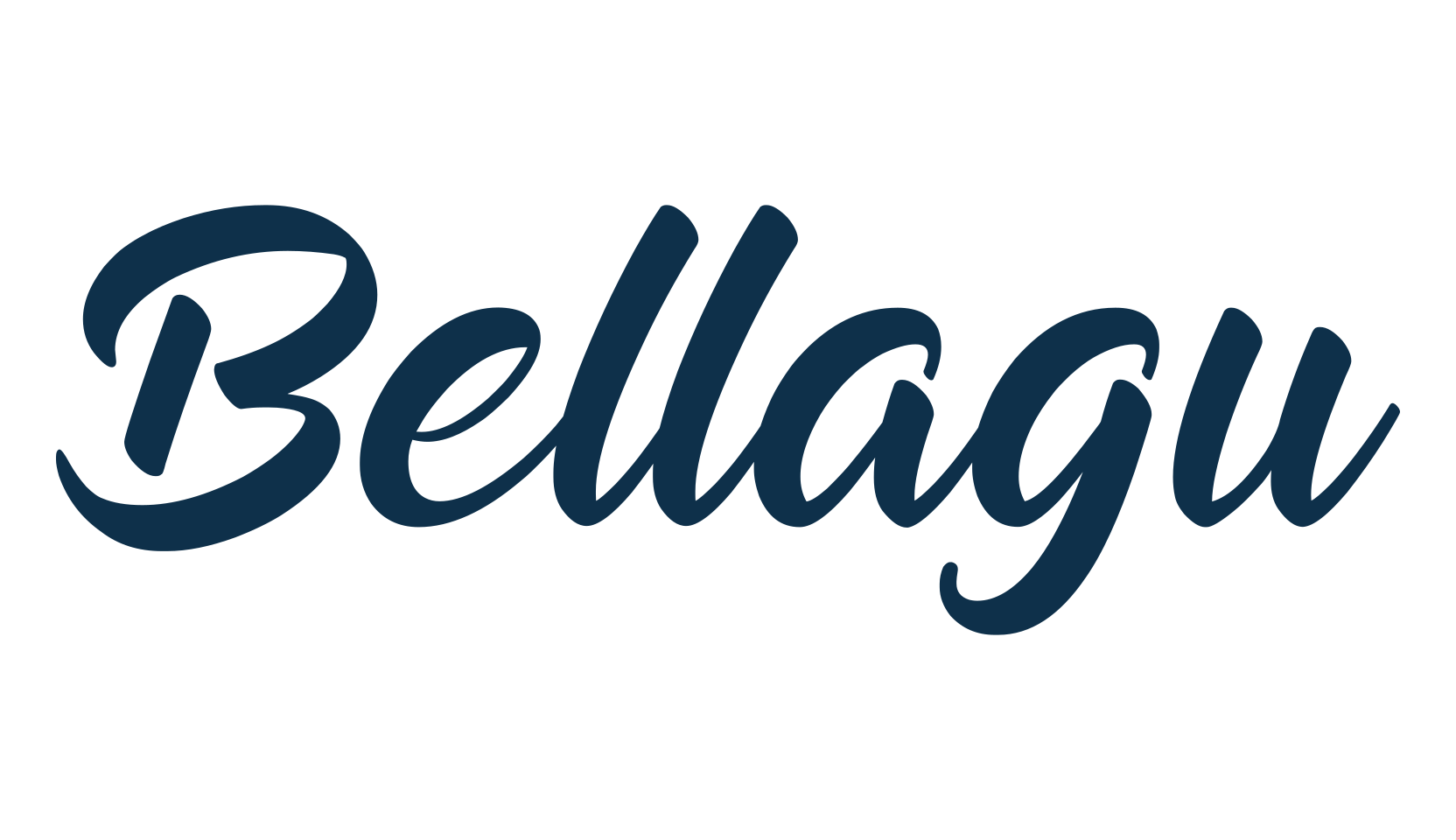 Bellagu, brush font preview