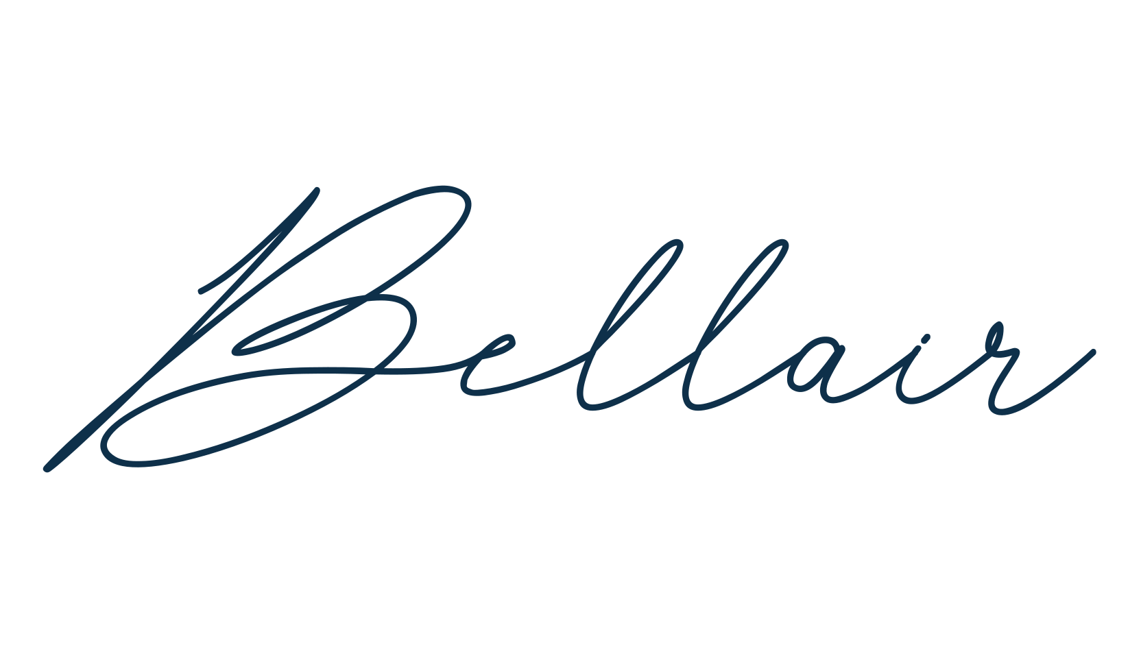 Bellair, script handwritten fancy decorative calligraphy font preview