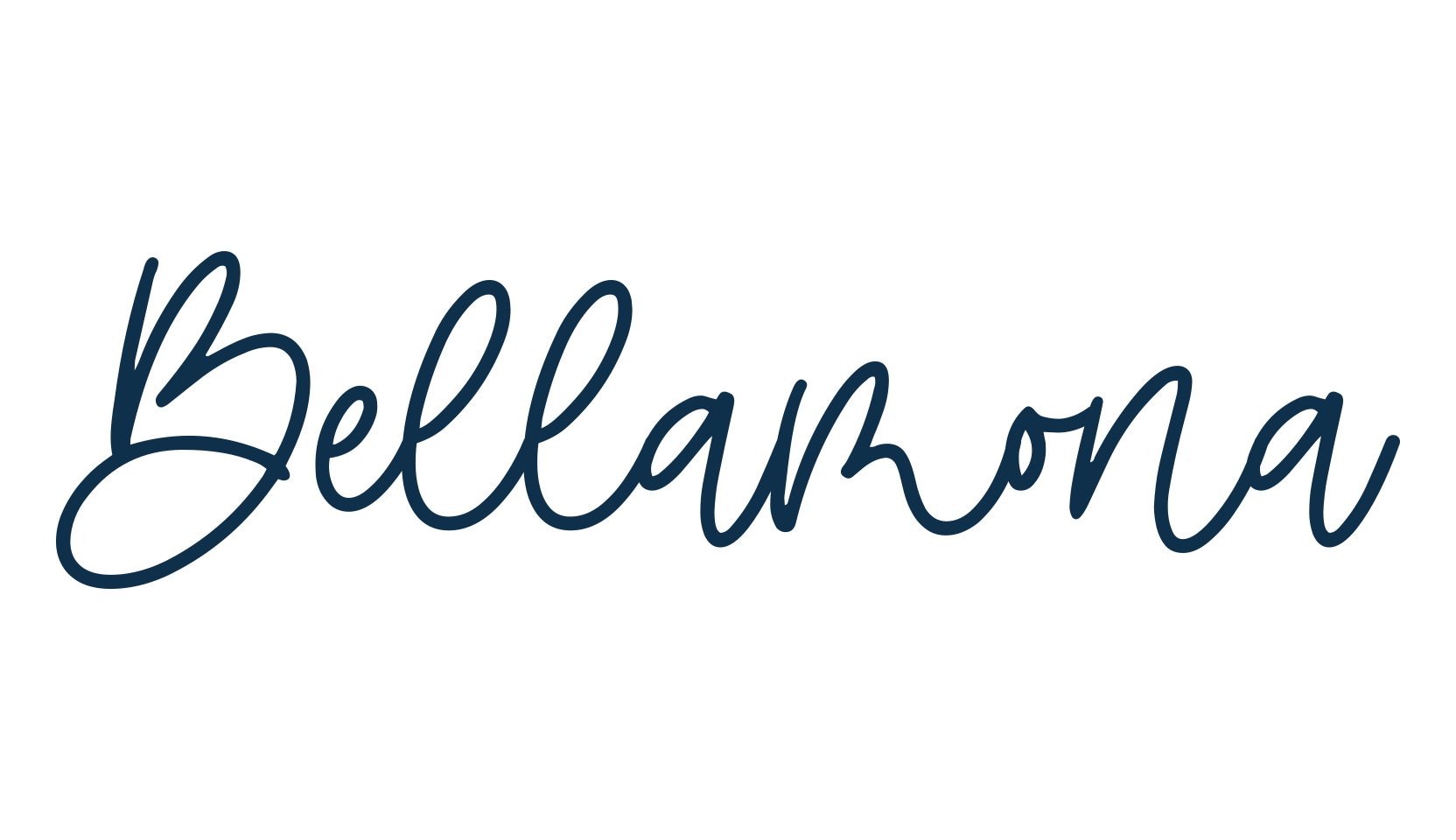 Bellamona, handwriting font preview
