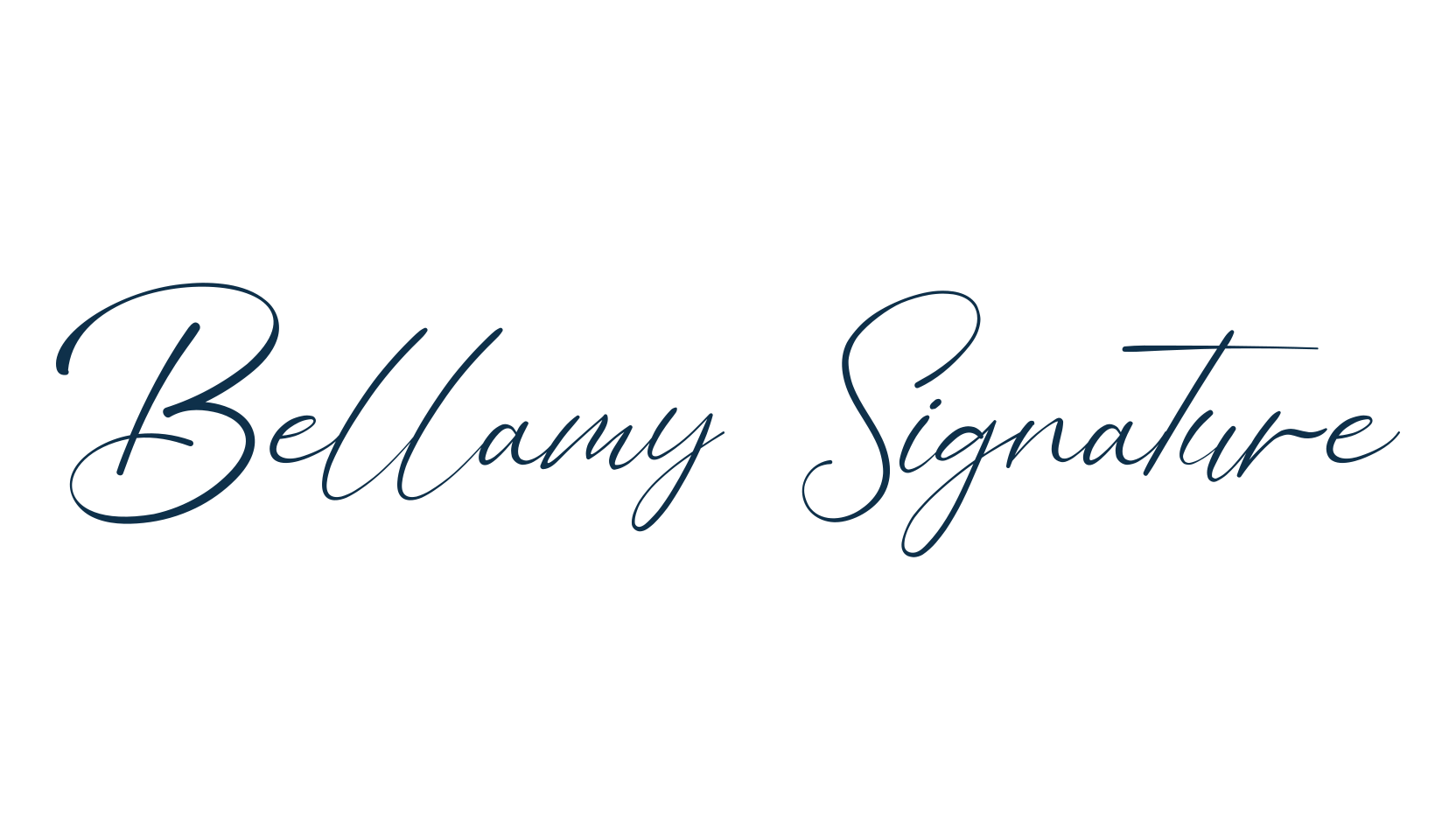 Bellamy Signature, handwriting font preview