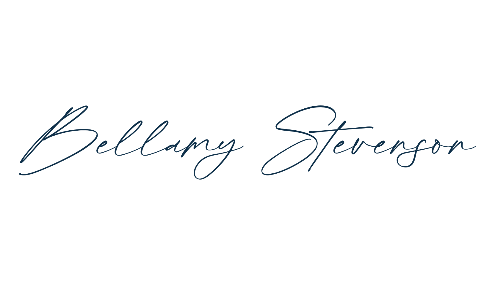 Bellamy Stevenson, script handwritten fancy decorative calligraphy font preview