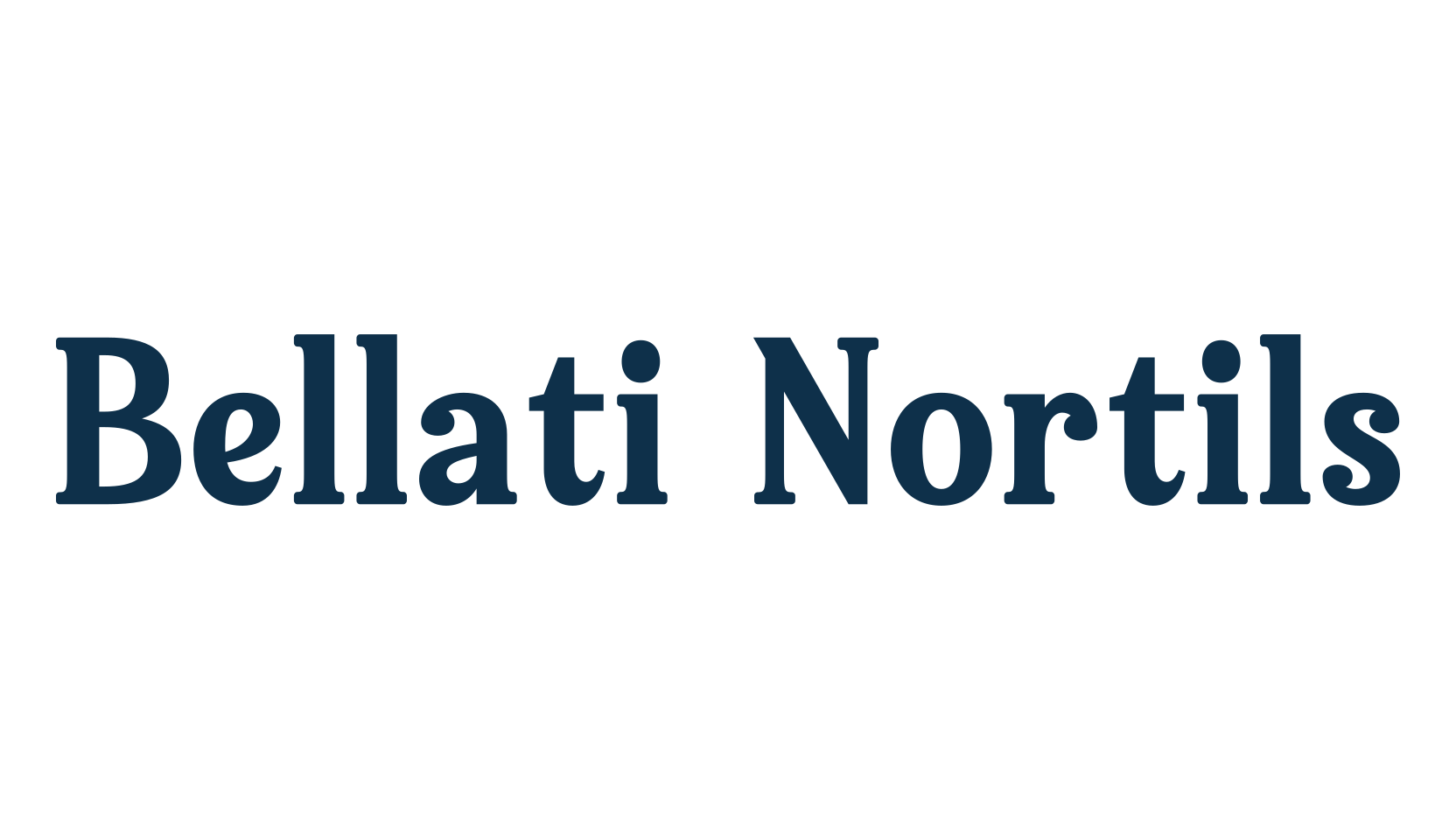 Bellati Nortils, basic serif font preview