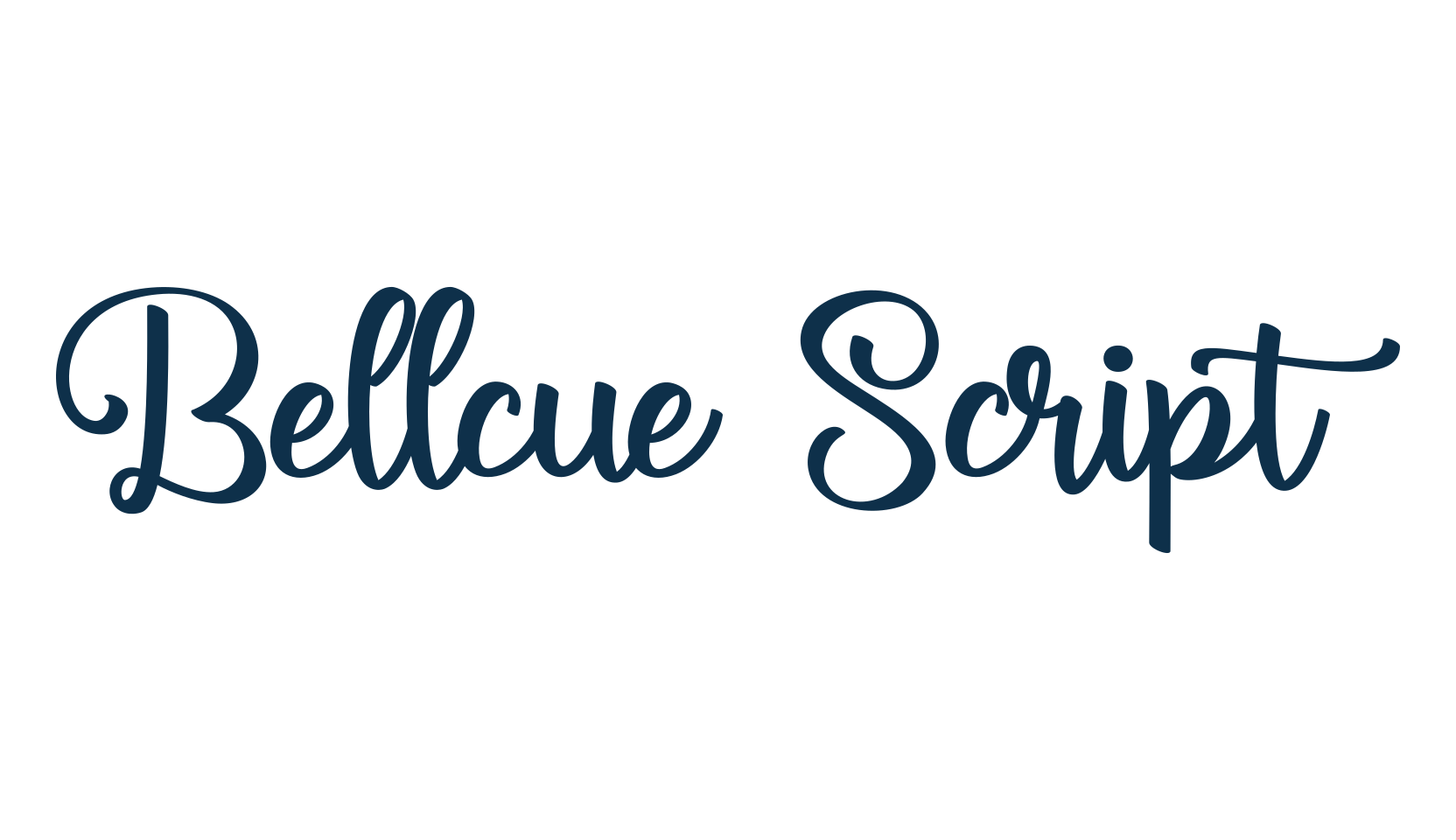 Bellcue Script, various font preview
