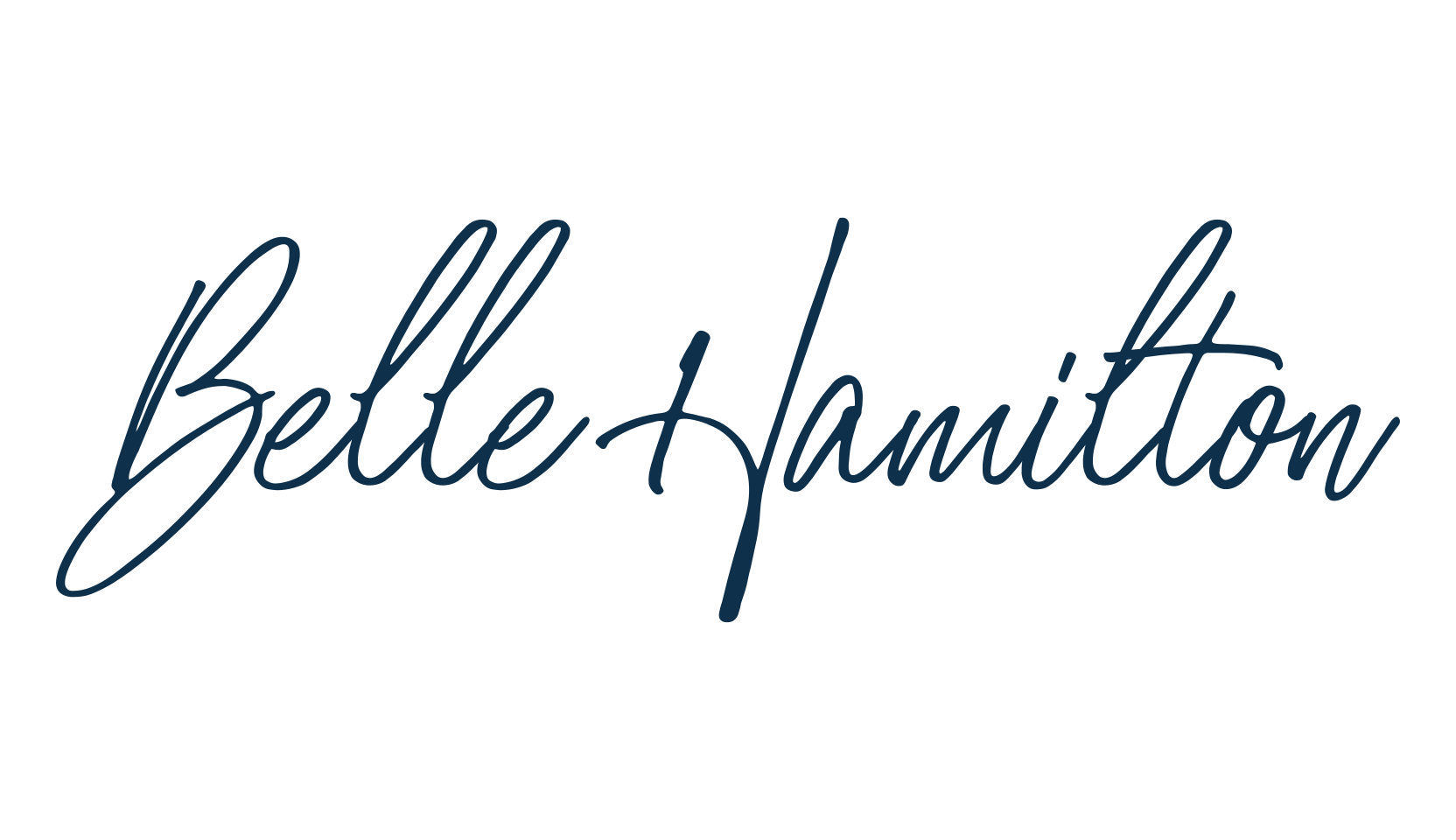 Belle Hamilton, script handwritten fancy decorative calligraphy font preview