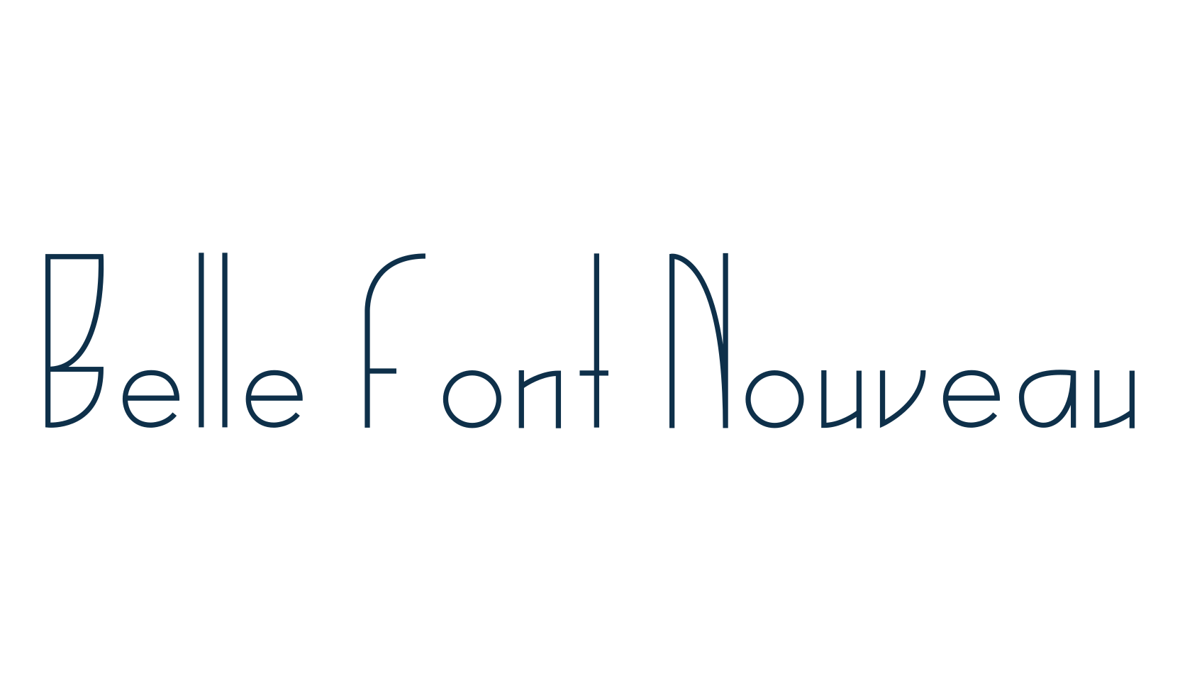 Belle Font Nouveau, fancy retro decorative font preview