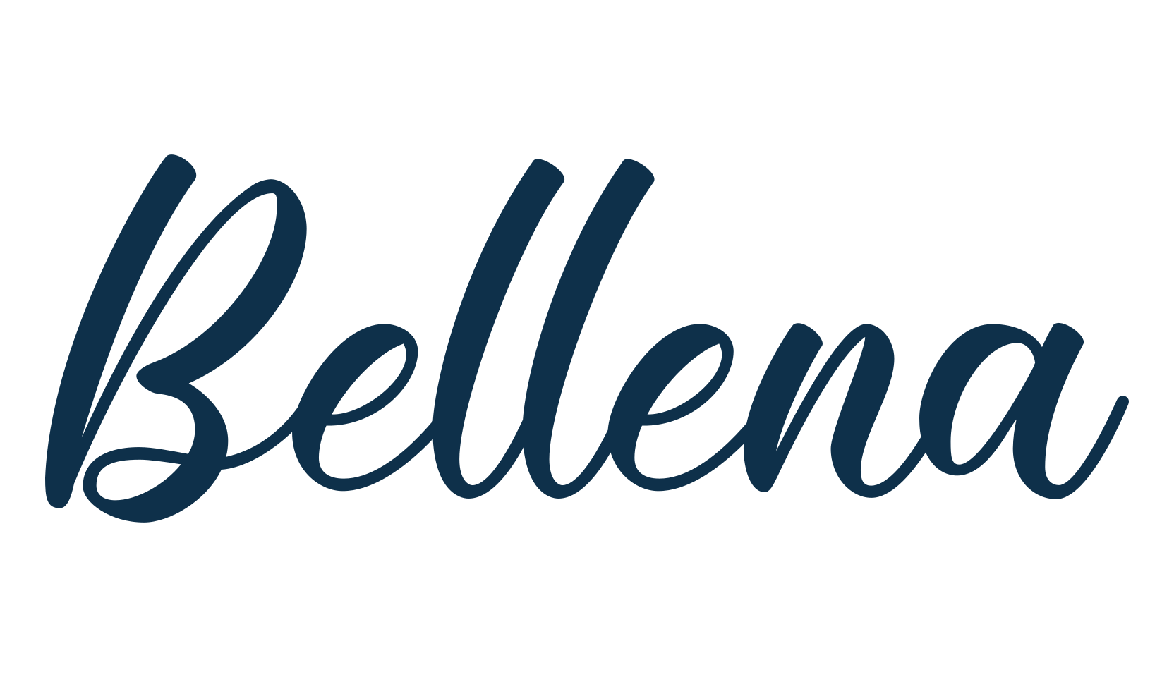 Bellena, calligraphy font preview
