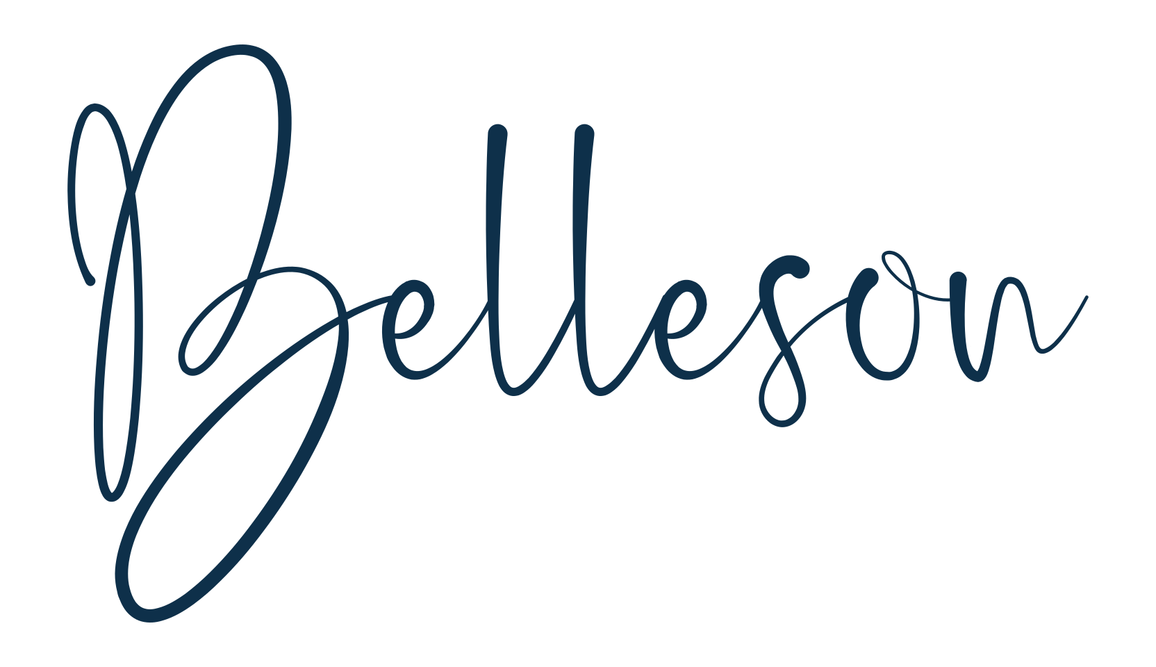 Belleson, script handwritten fancy decorative calligraphy font preview