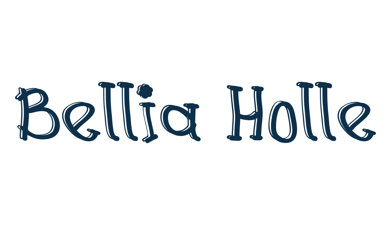 Bellia Holle, fancy various decorative font preview