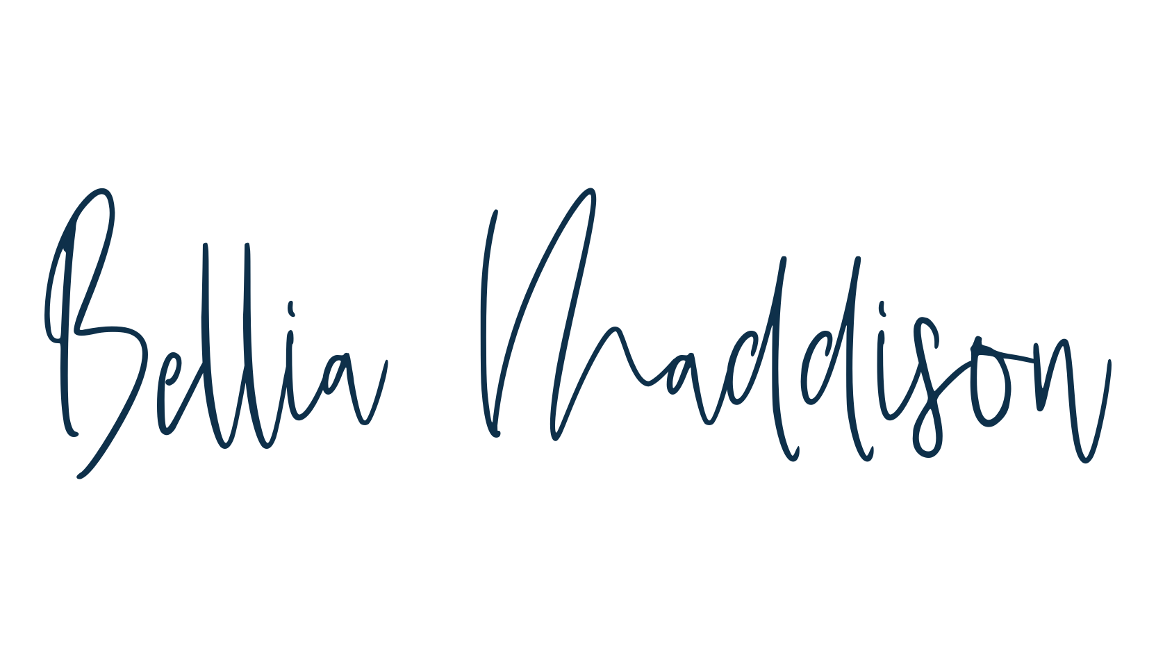 Bellia Maddison, script handwritten fancy decorative calligraphy font preview