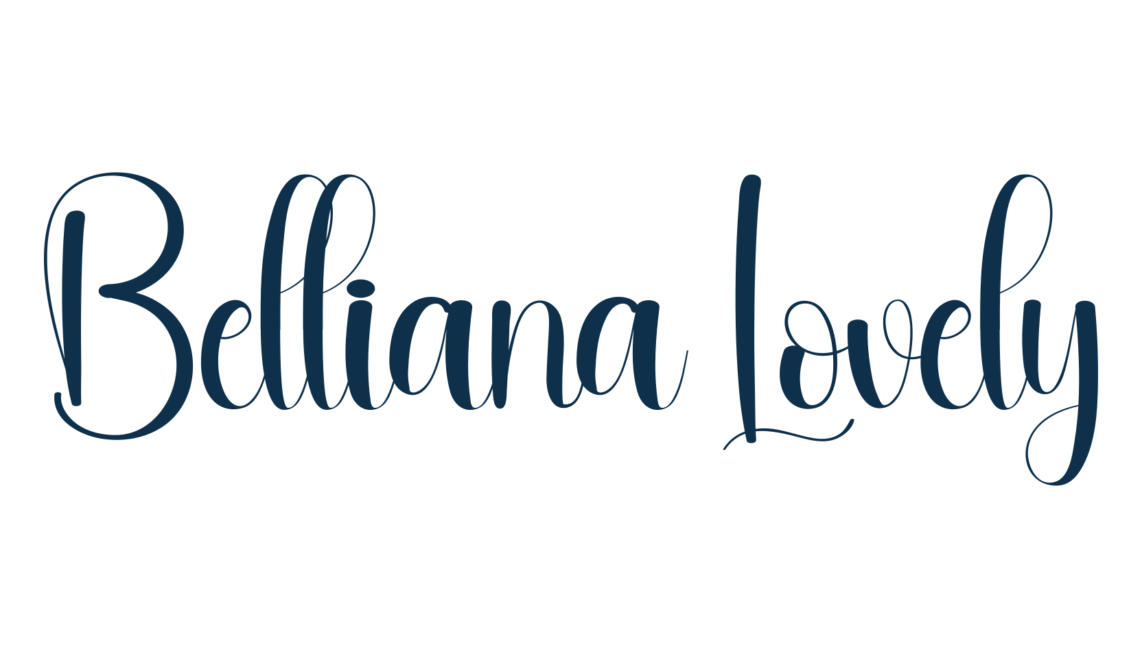 Belliana Lovely, display market font preview