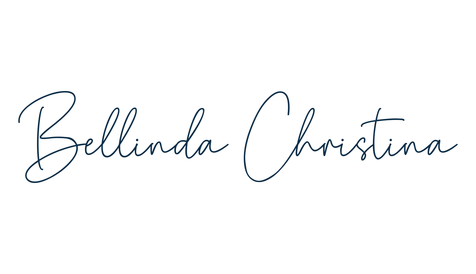 Bellinda Christina, handwriting font preview