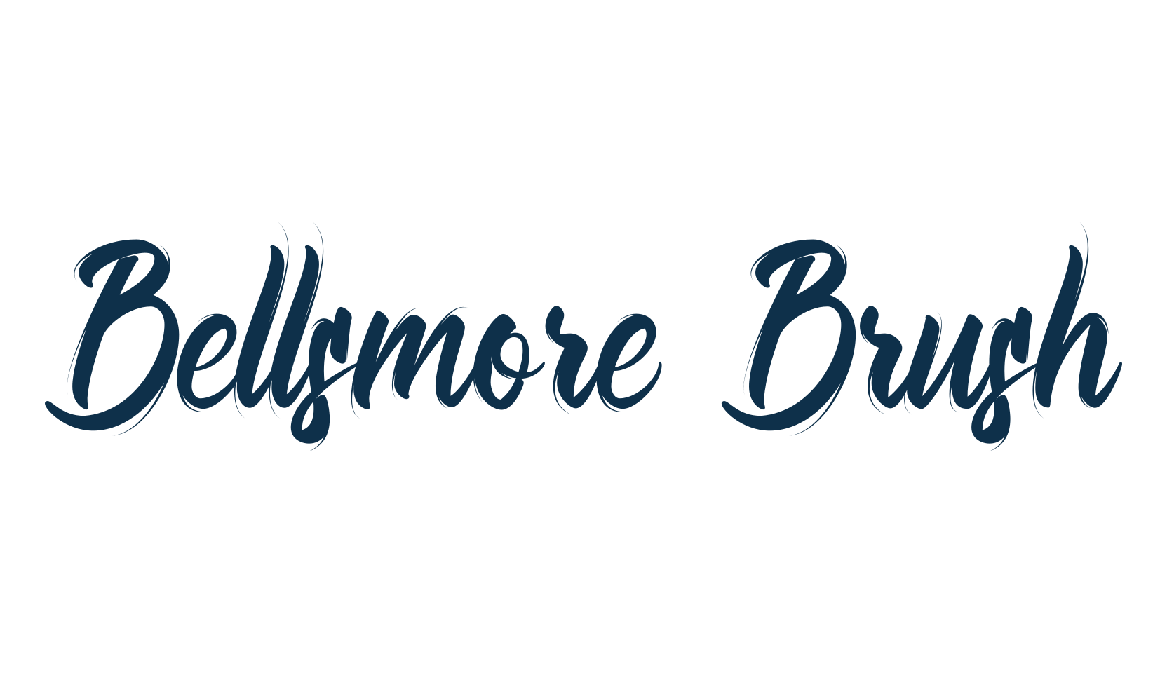Bellsmore Brush, script brush fancy decorative calligraphy font preview