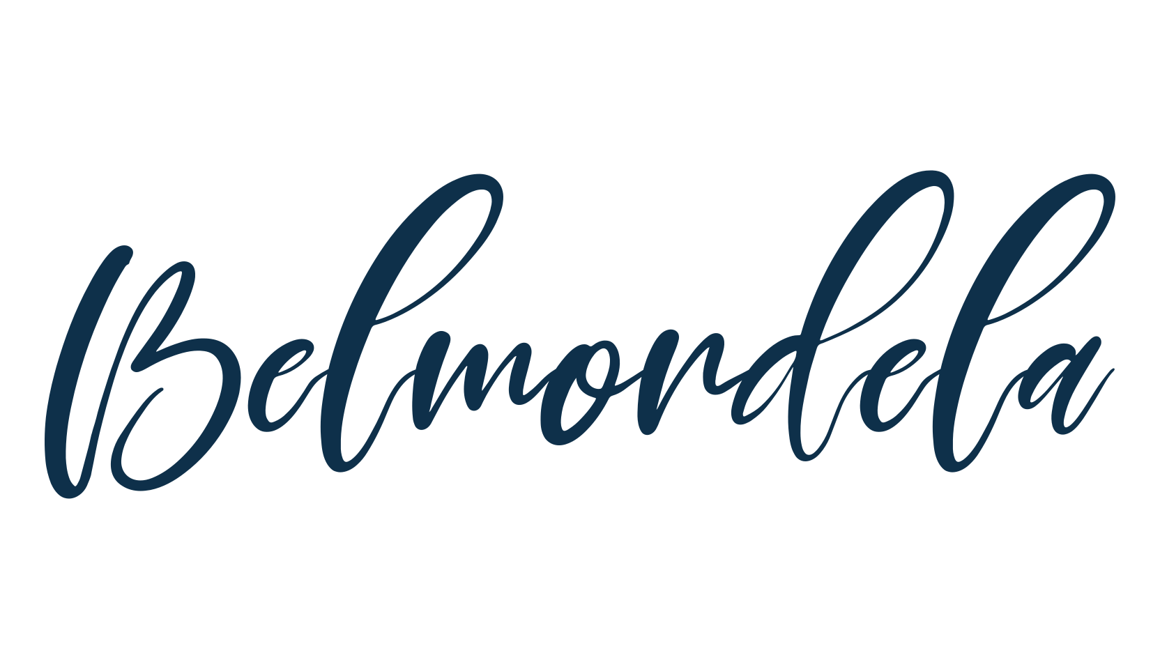 Belmondela, script handwritten fancy decorative calligraphy font preview