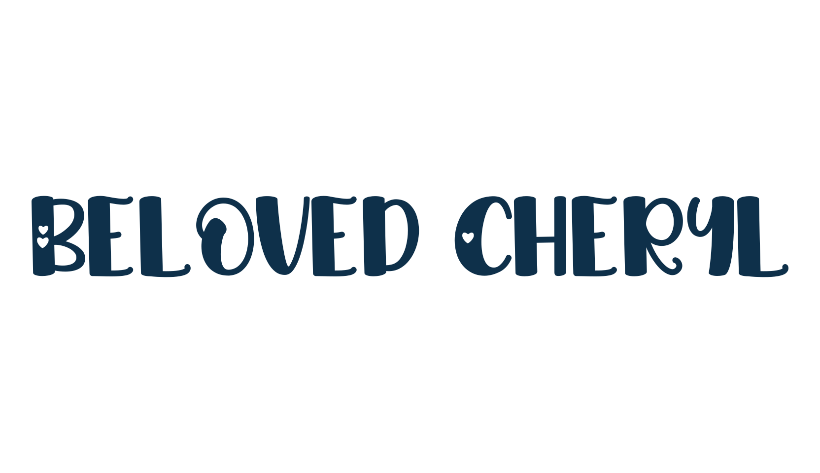 Beloved Cheryl, fancy decorative font preview