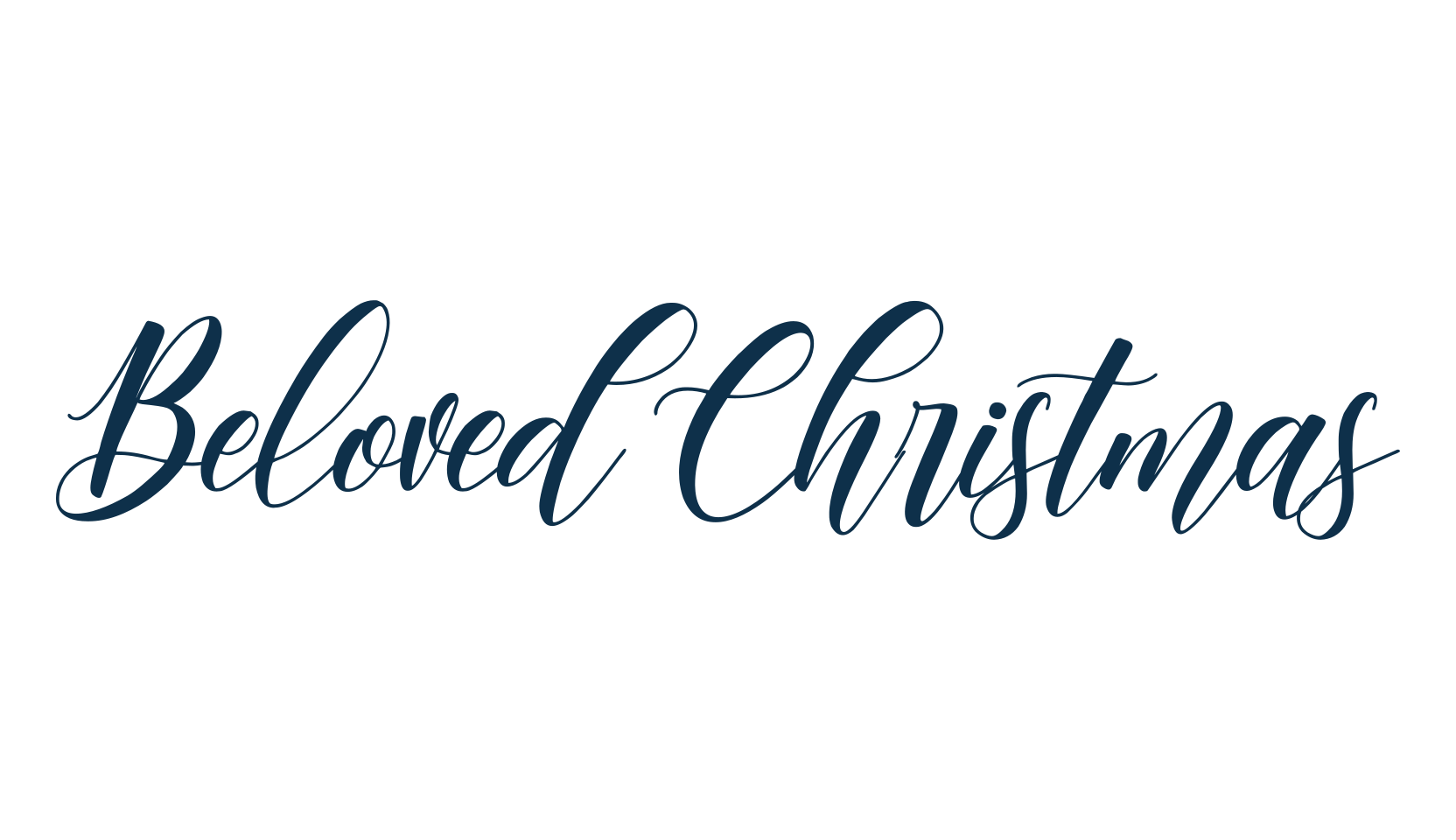 Beloved Christmas, script calligraphy fancy decorative font preview