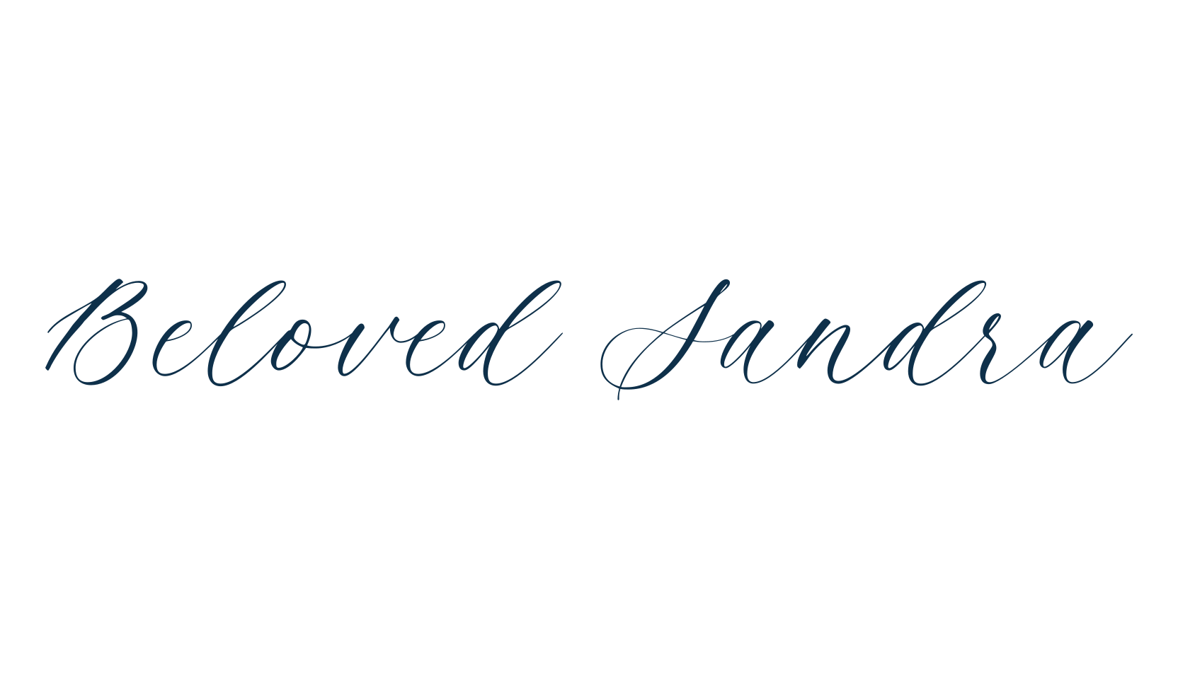 Beloved Sandra, script calligraphy fancy decorative font preview
