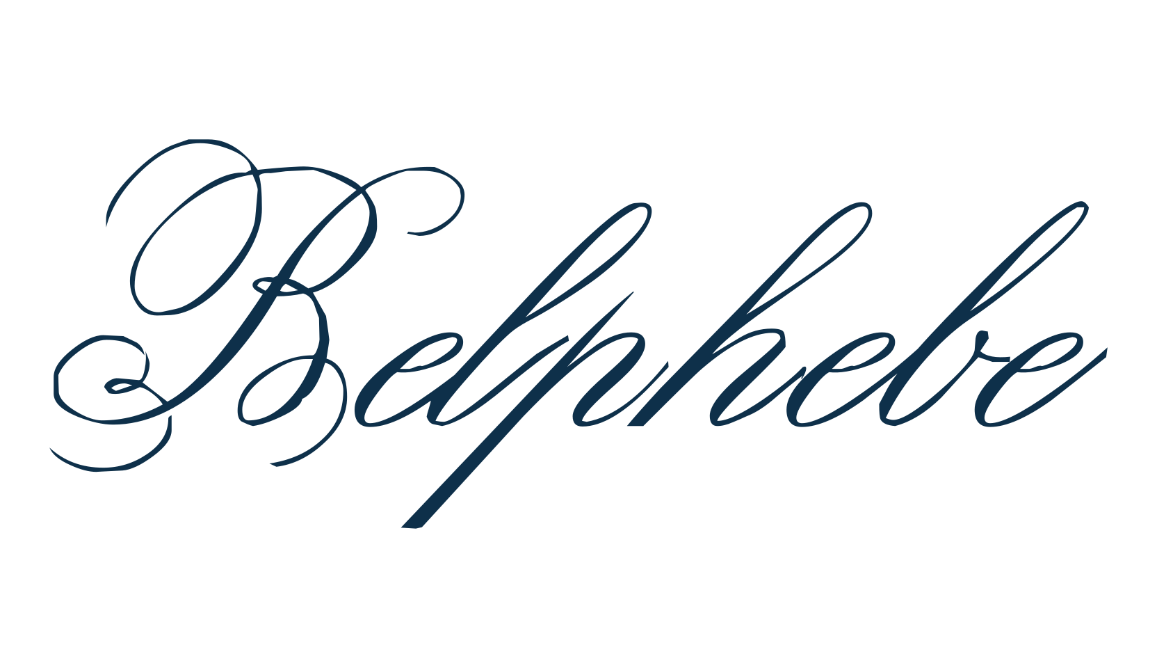 Belphebe, script calligraphy fancy decorative font preview