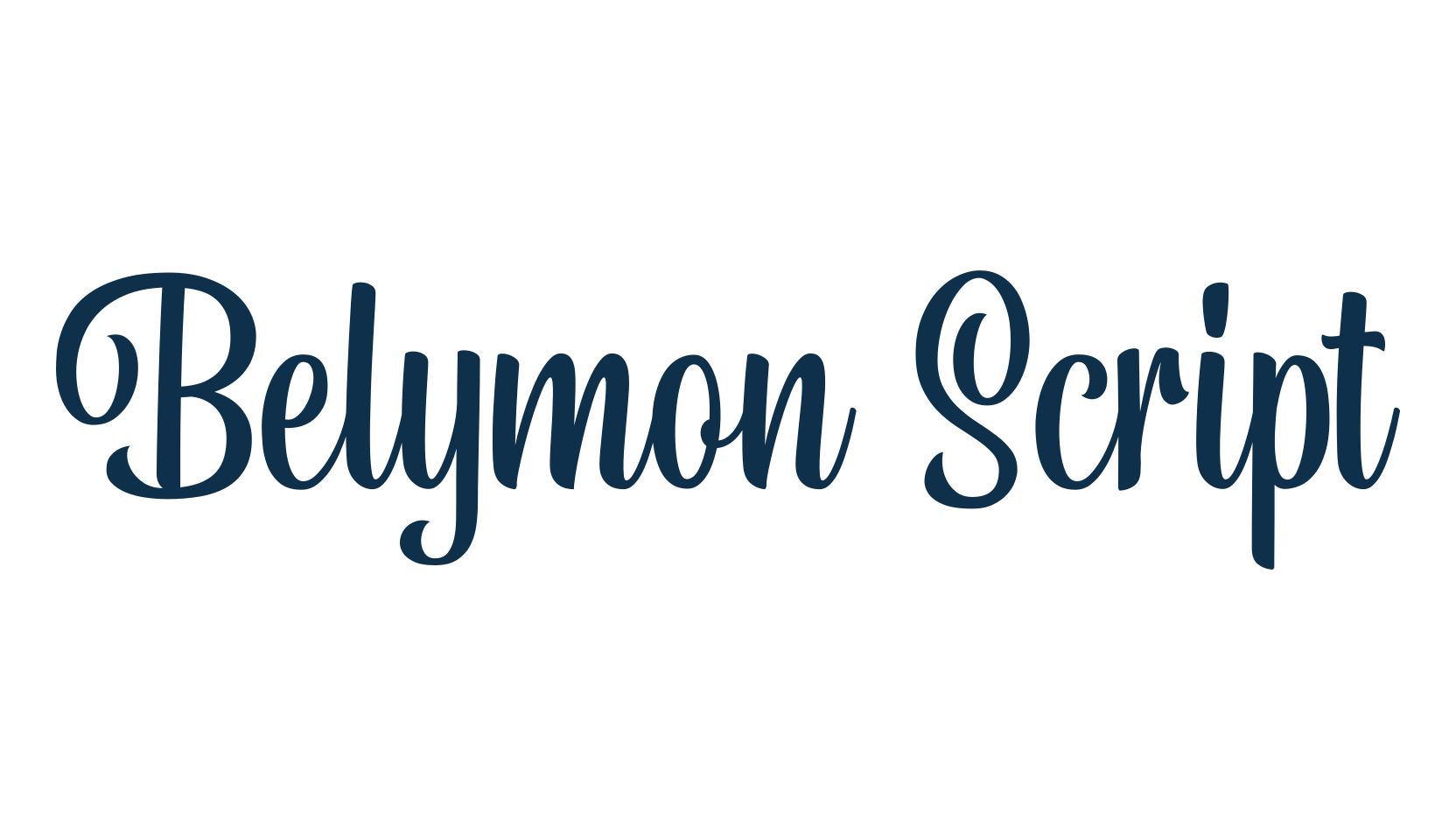Belymon Script, various font preview