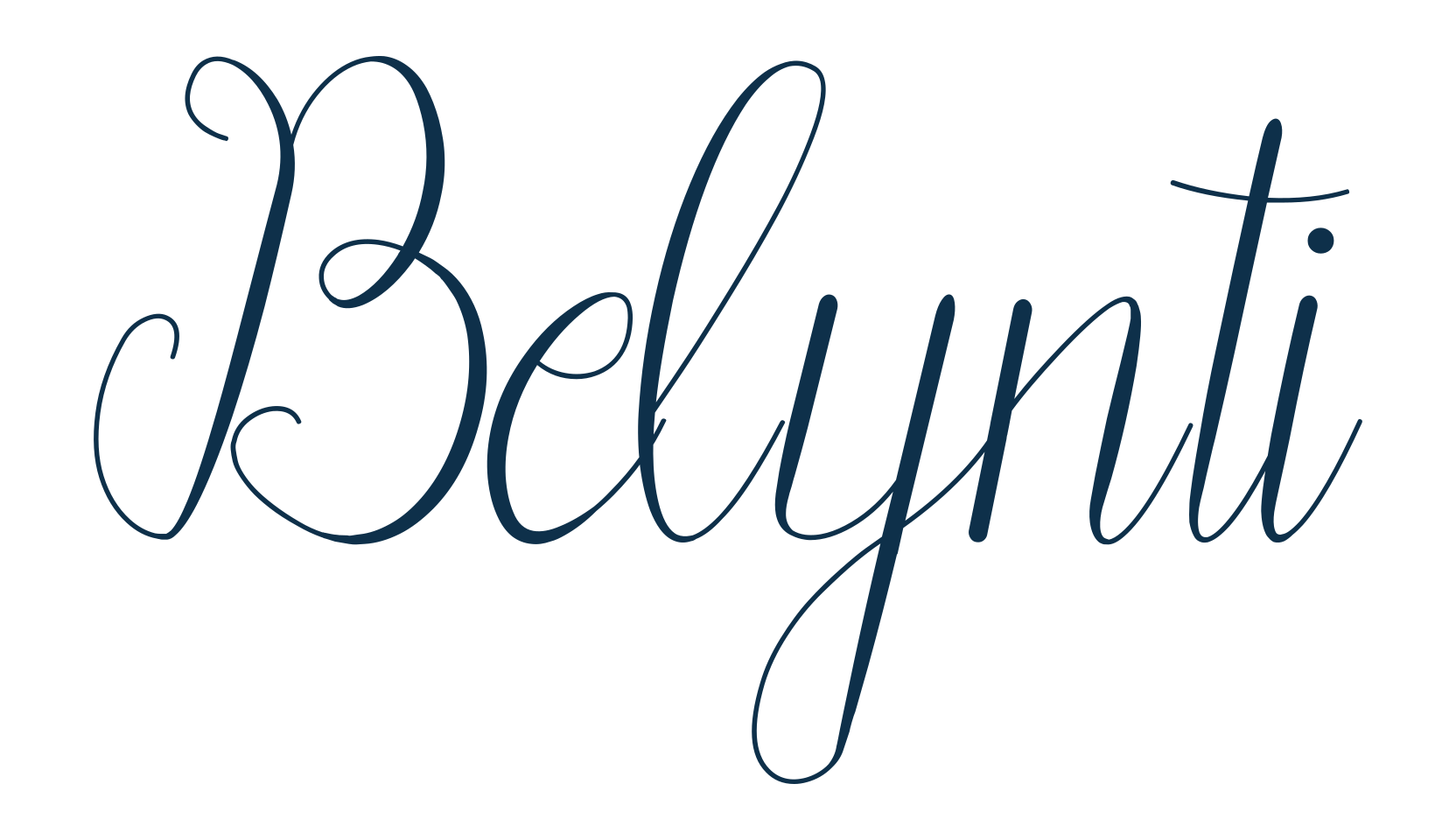Belynti, calligraphy font preview