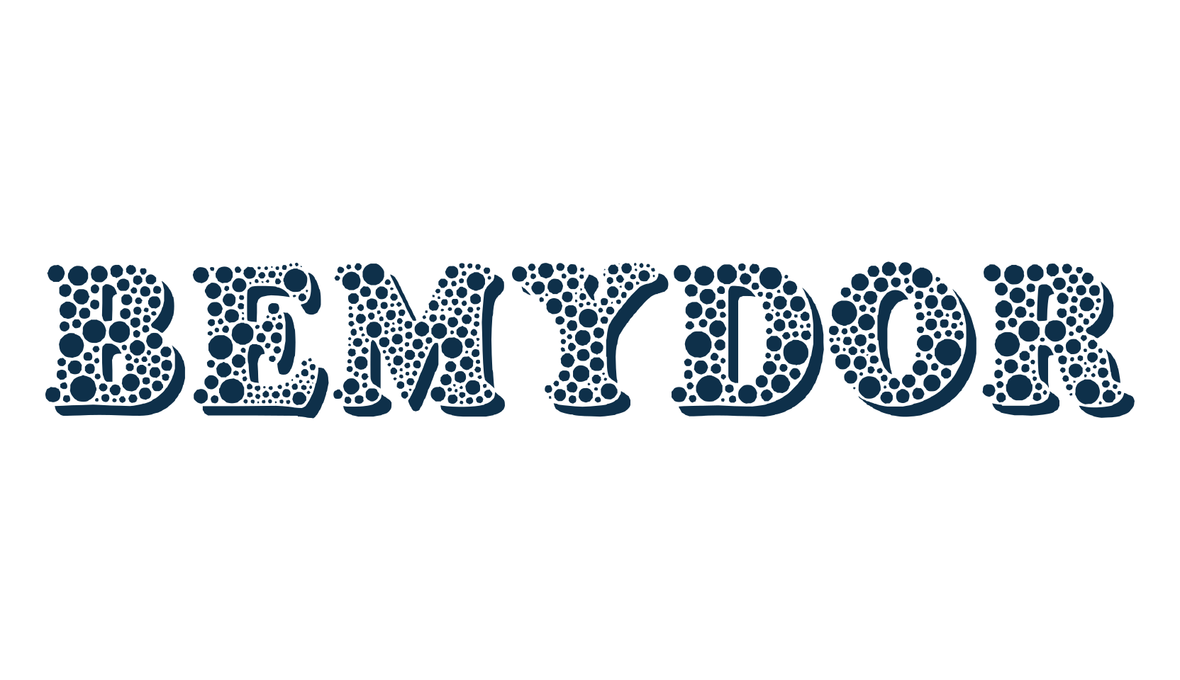 Bemydor, fancy decorative font preview