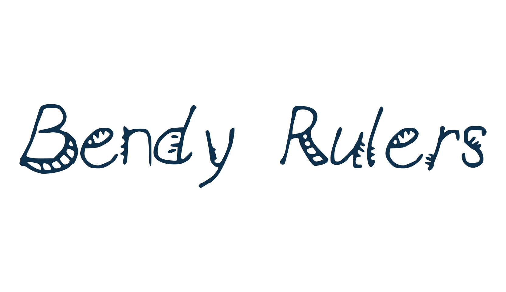 Bendy Rulers, fancy various decorative script calligraphy font preview