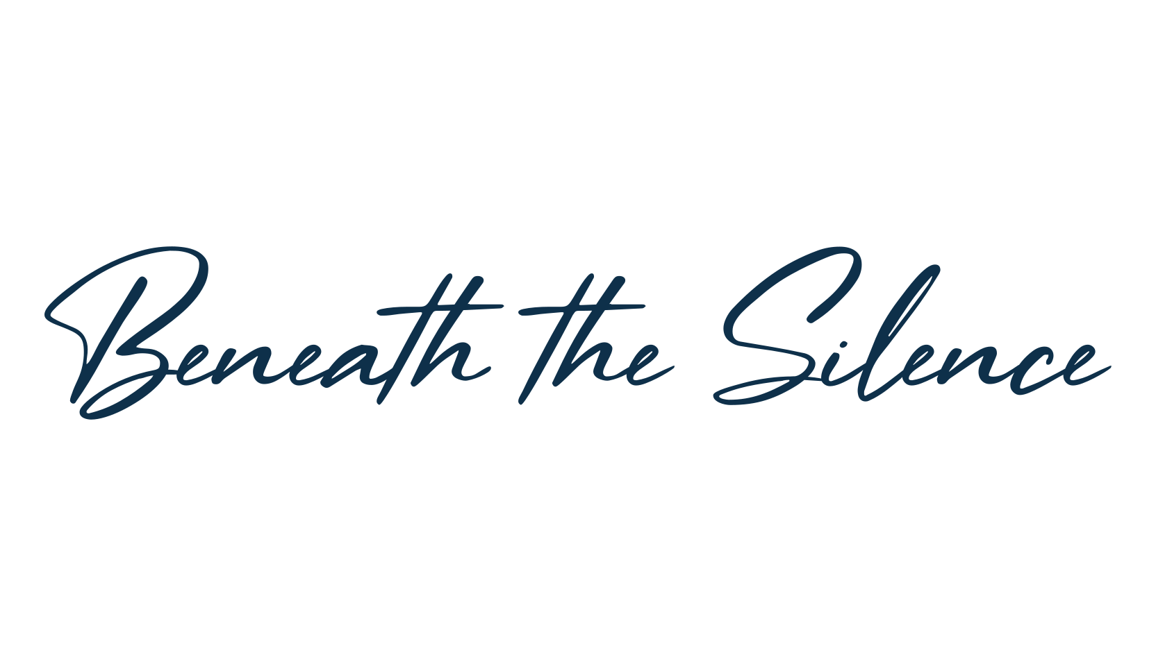 Beneath the Silence, script handwritten fancy decorative calligraphy font preview