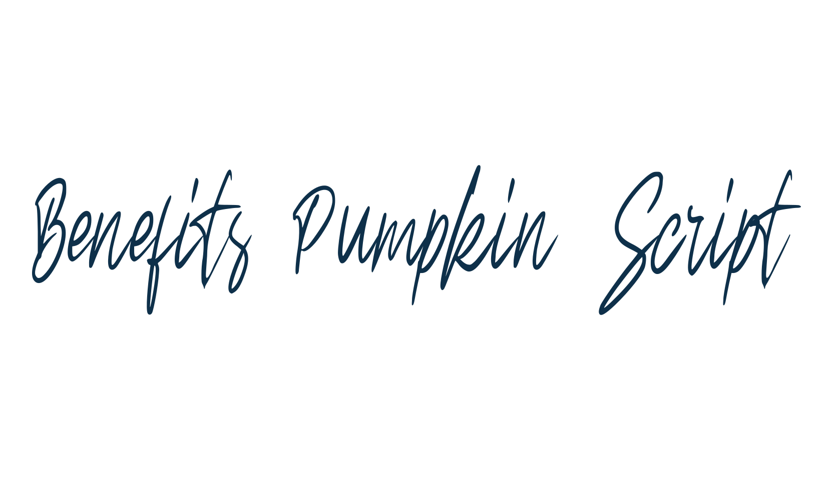 Benefits Pumpkin Script, script handwritten fancy decorative calligraphy font preview