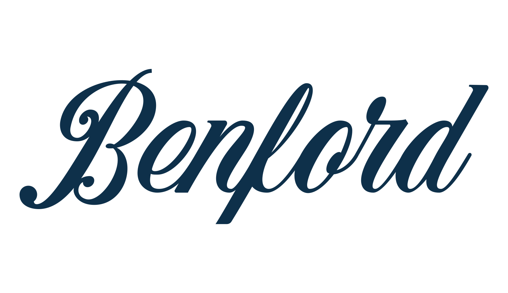 Benford, script calligraphy fancy decorative font preview
