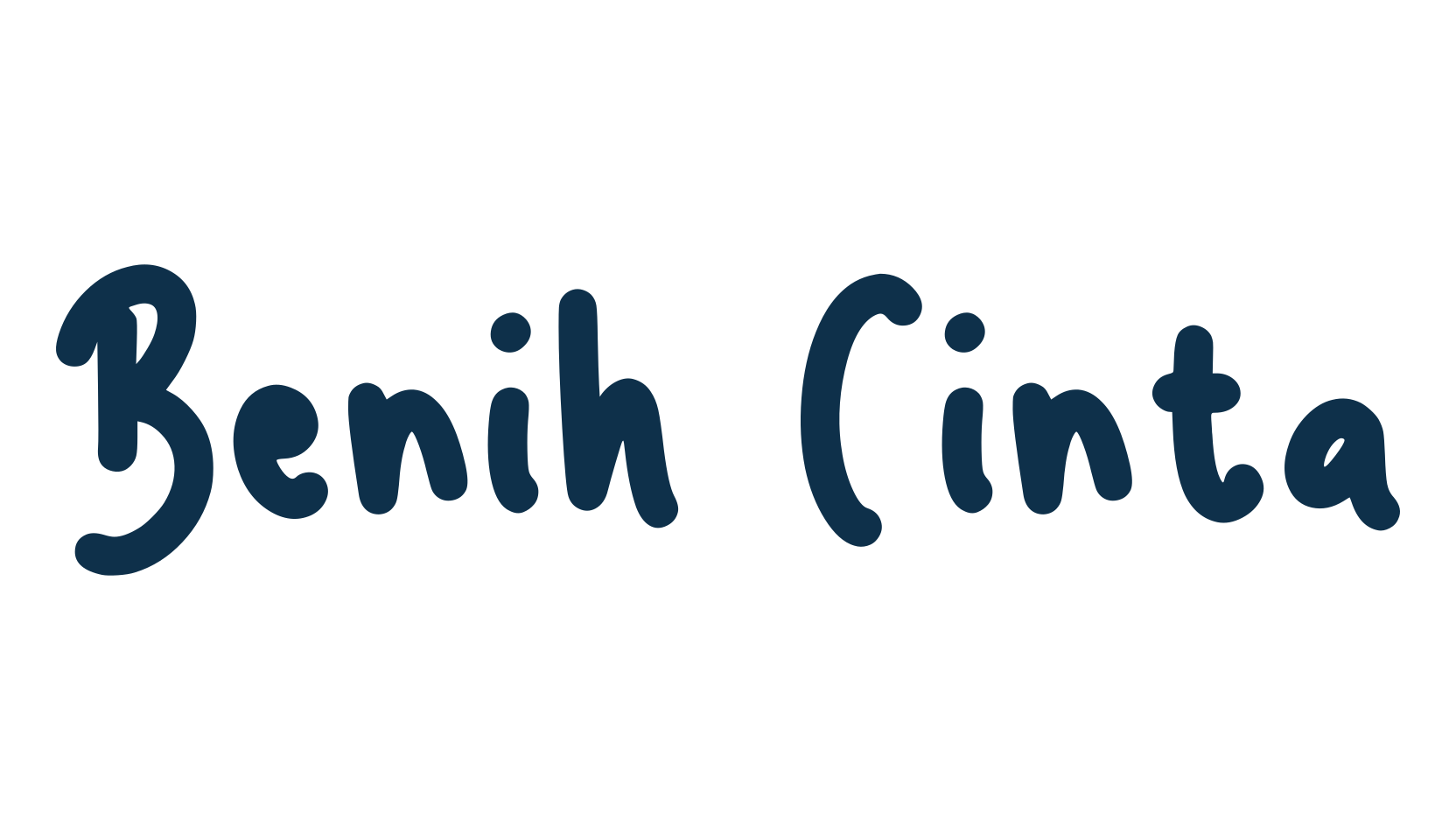 Benih Cinta, handwriting font preview