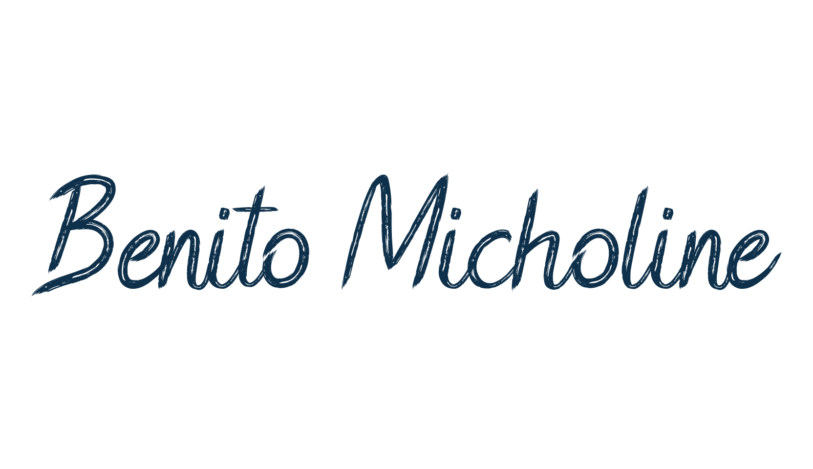 Benito Micholine, brush font preview