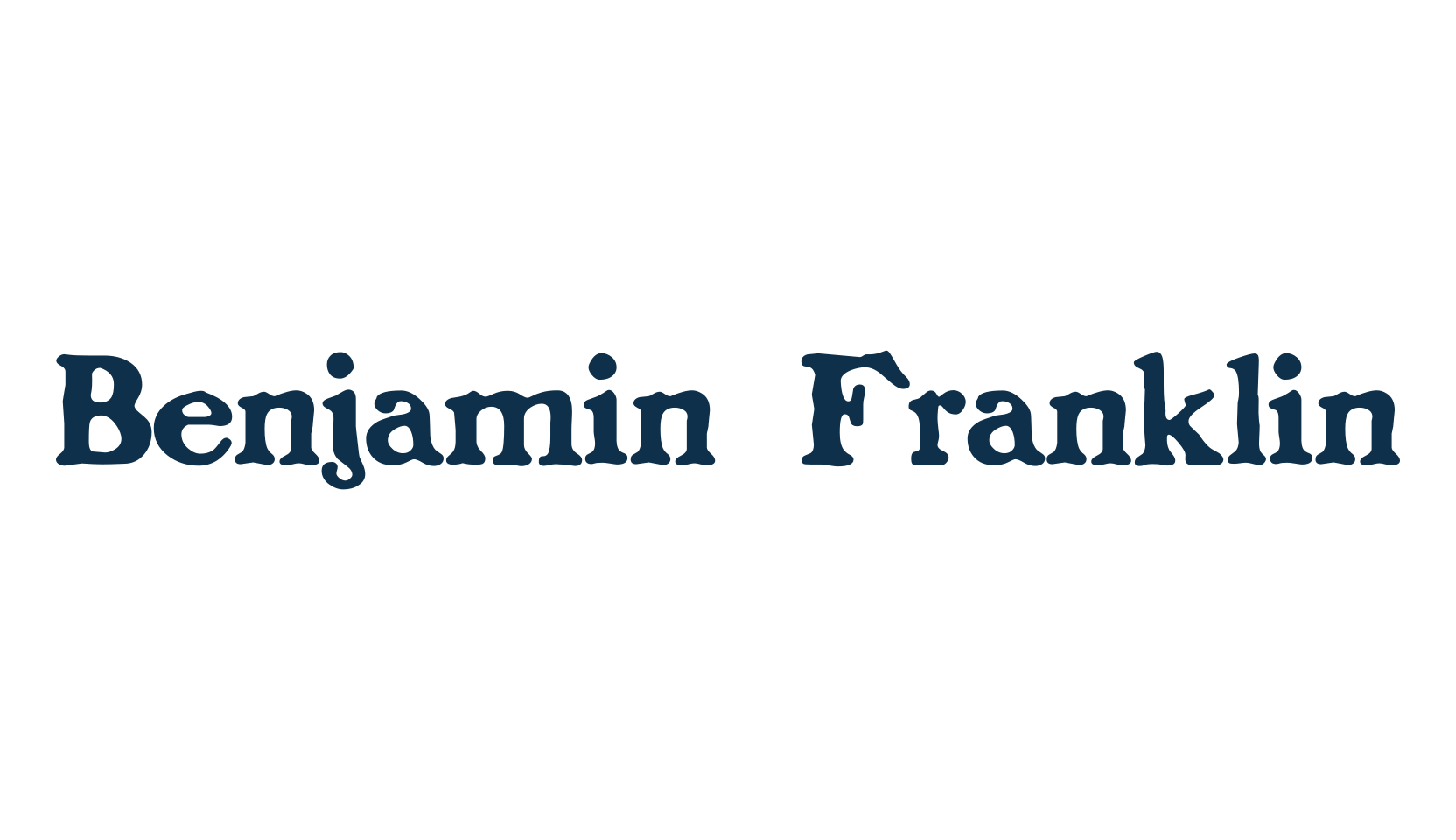 Benjamin Franklin, fancy retro decorative font preview