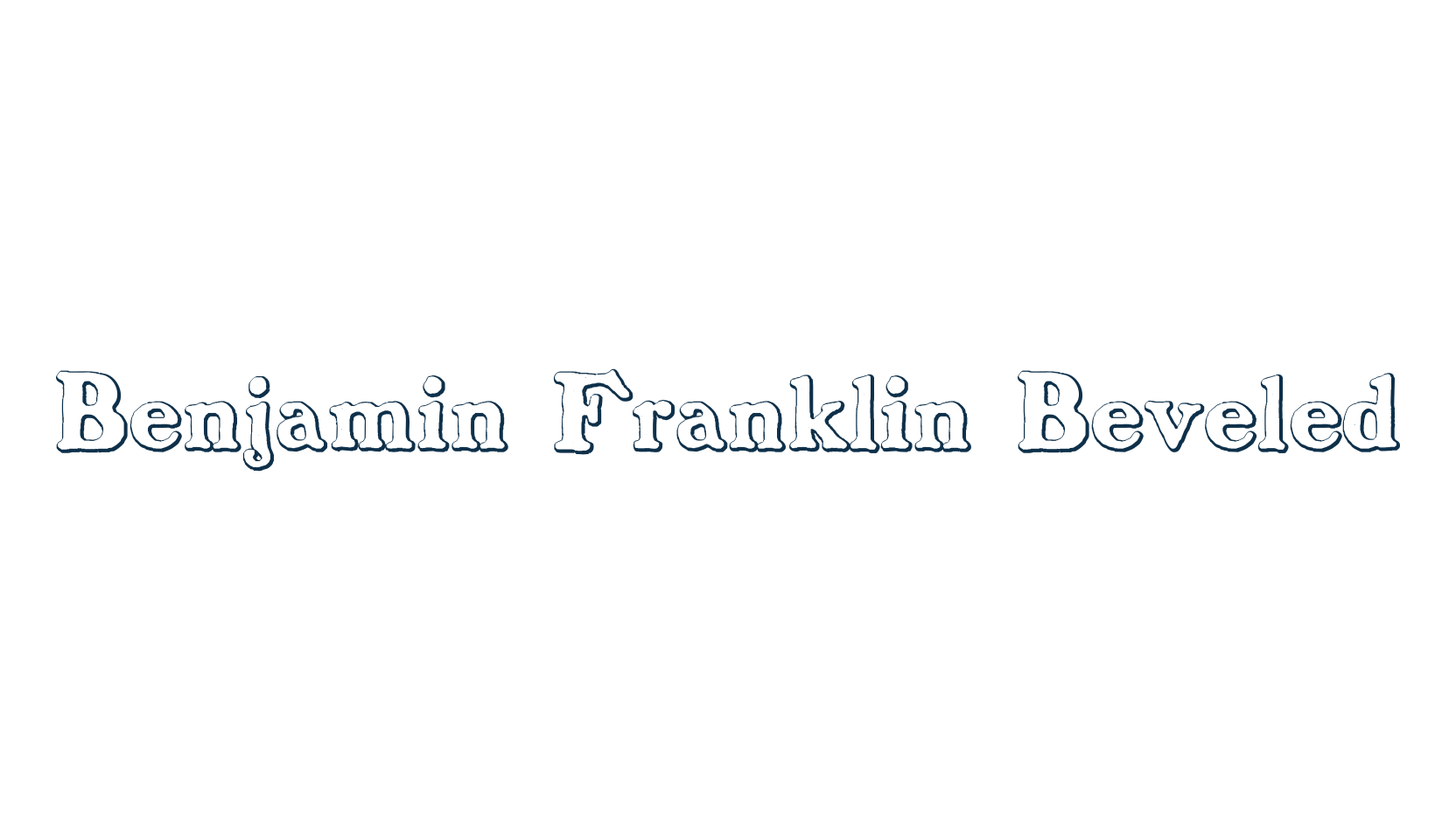 Benjamin Franklin Beveled, fancy eroded decorative font preview