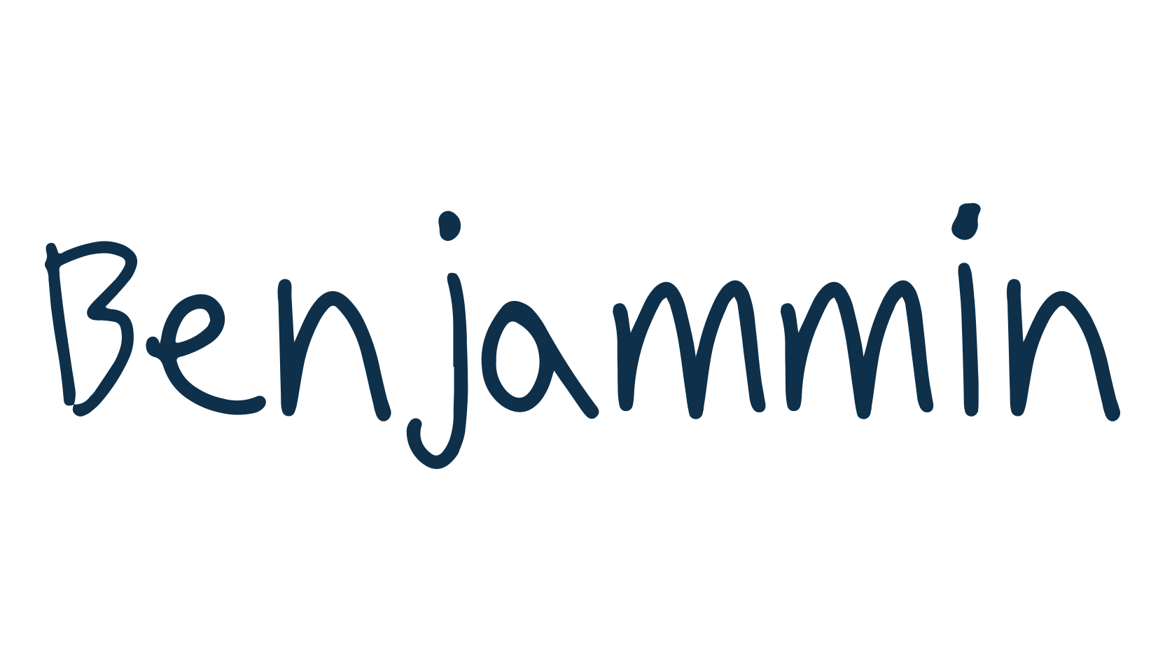 Benjammin, handwriting font preview