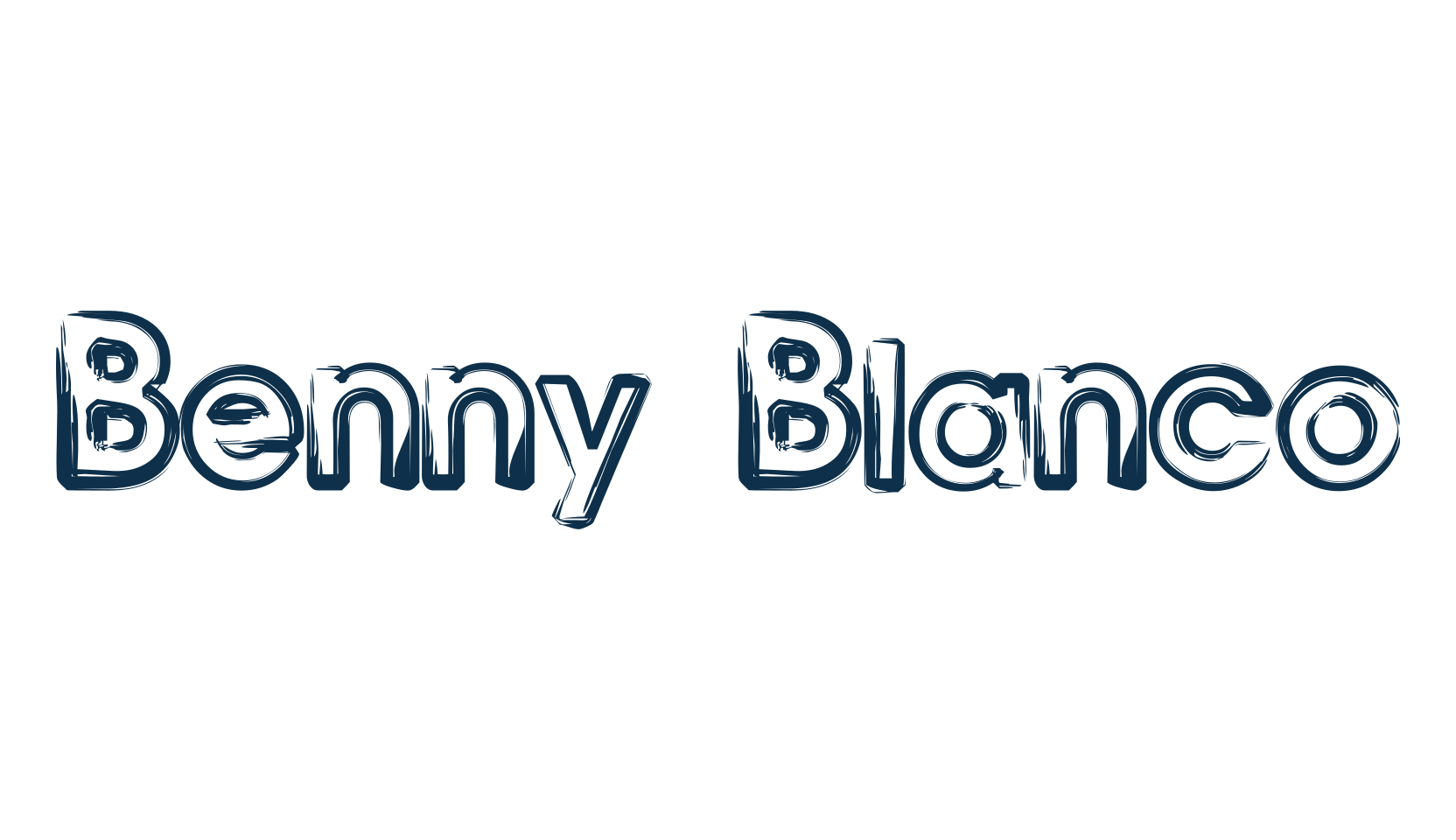 Benny Blanco, eroded font preview