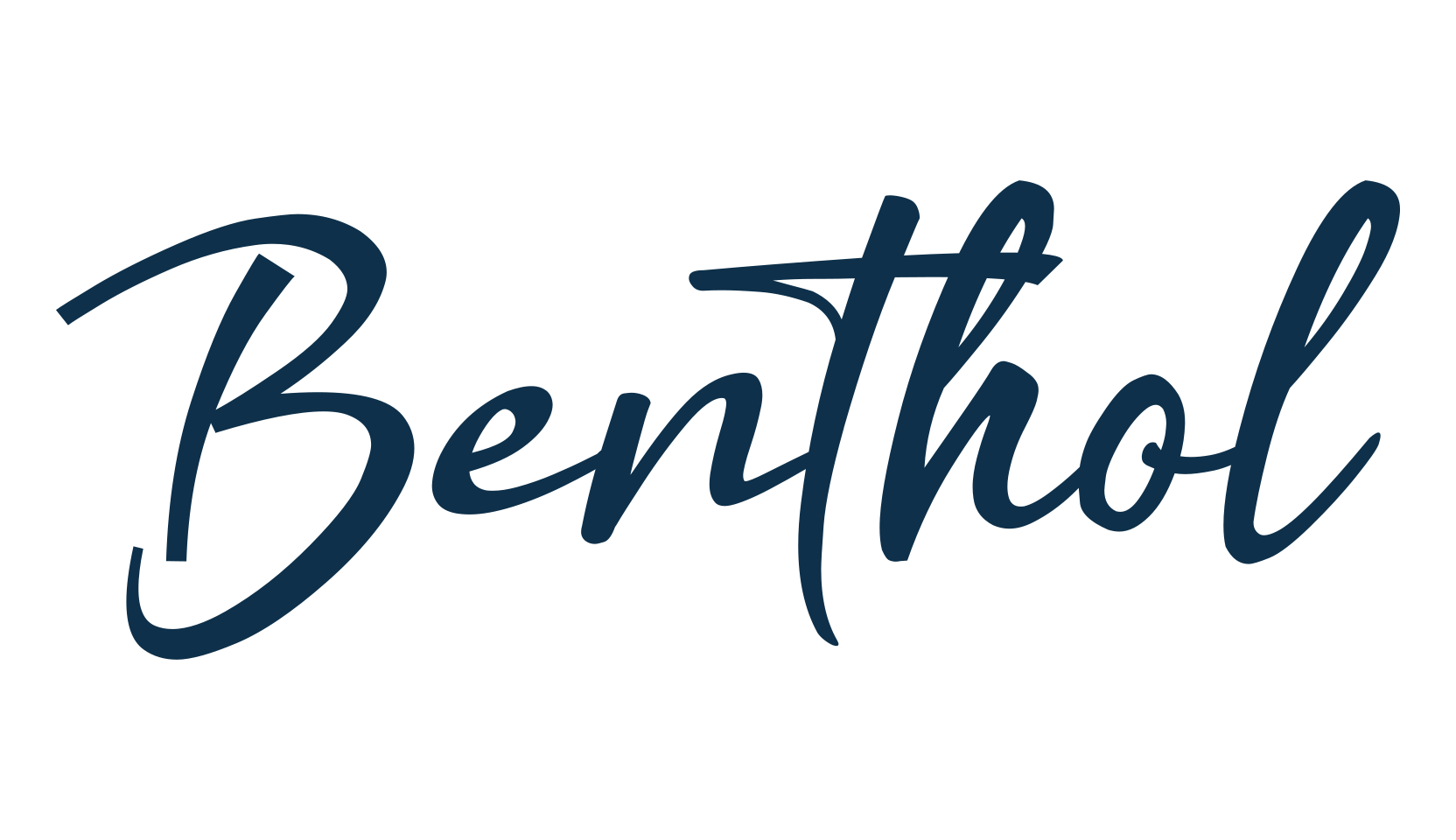 Benthol, handwriting font preview