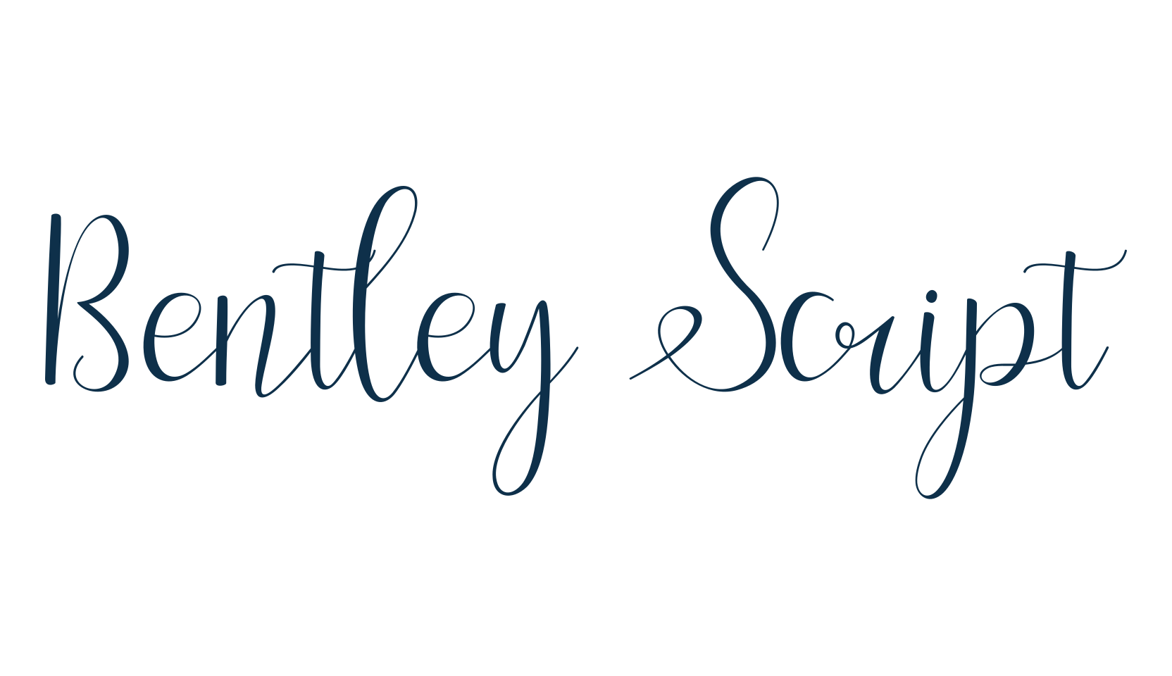 Bentley Script, calligraphy font preview