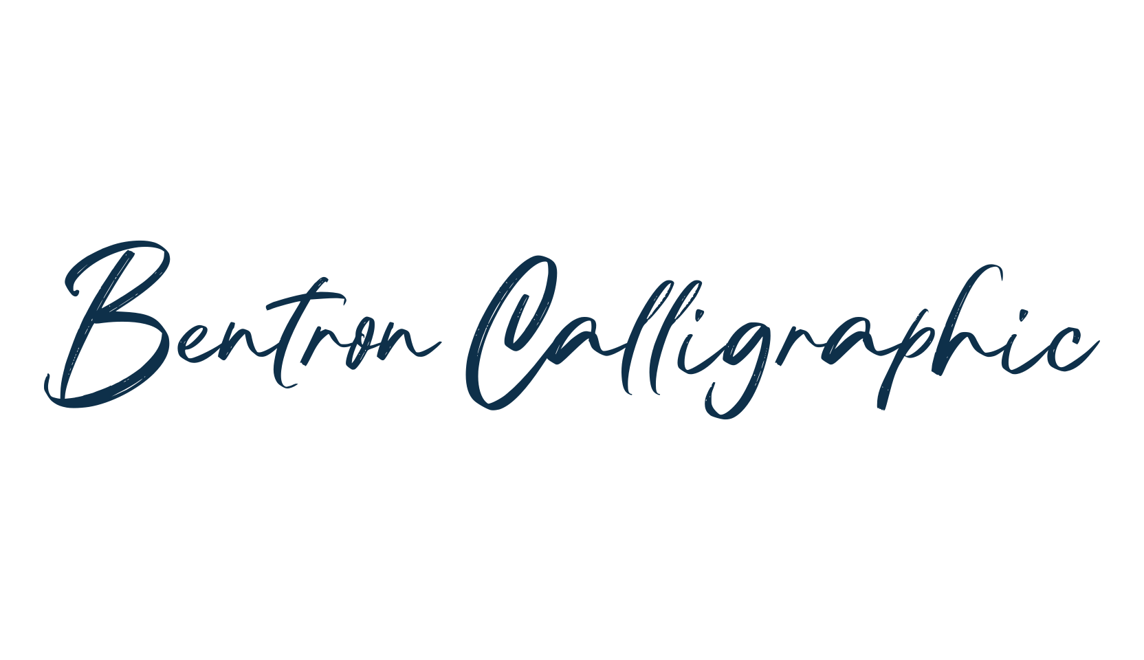 Bentron Calligraphic, brush font preview