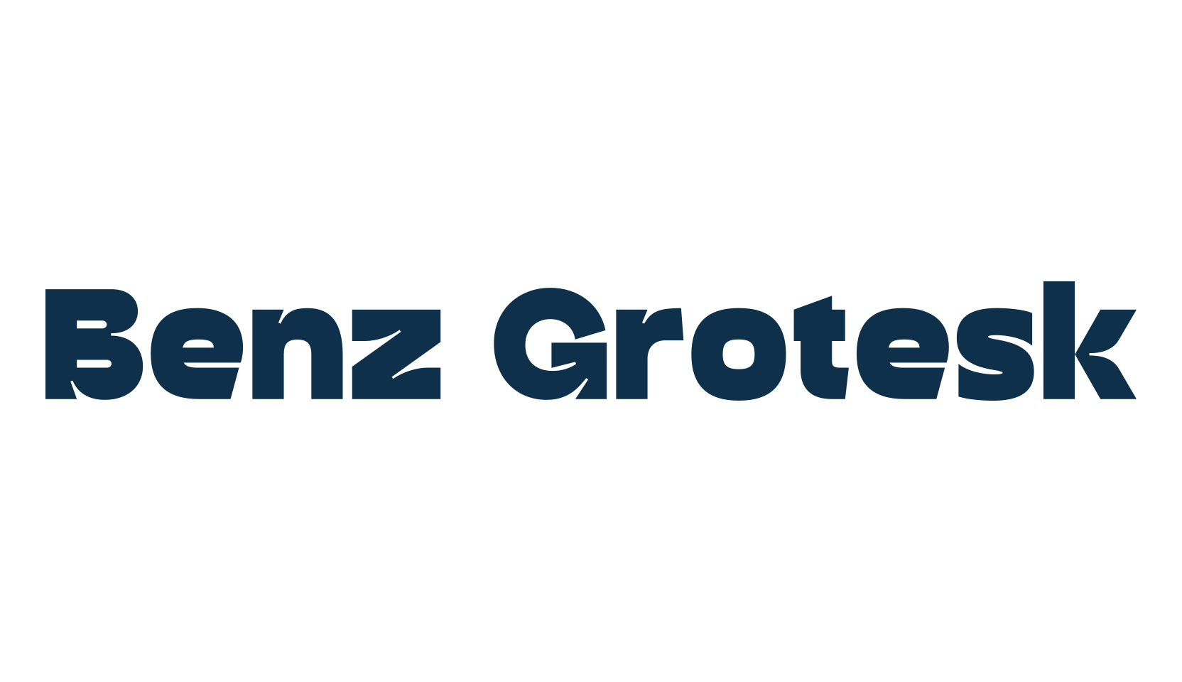 Benz Grotesk, basic sans serif font preview