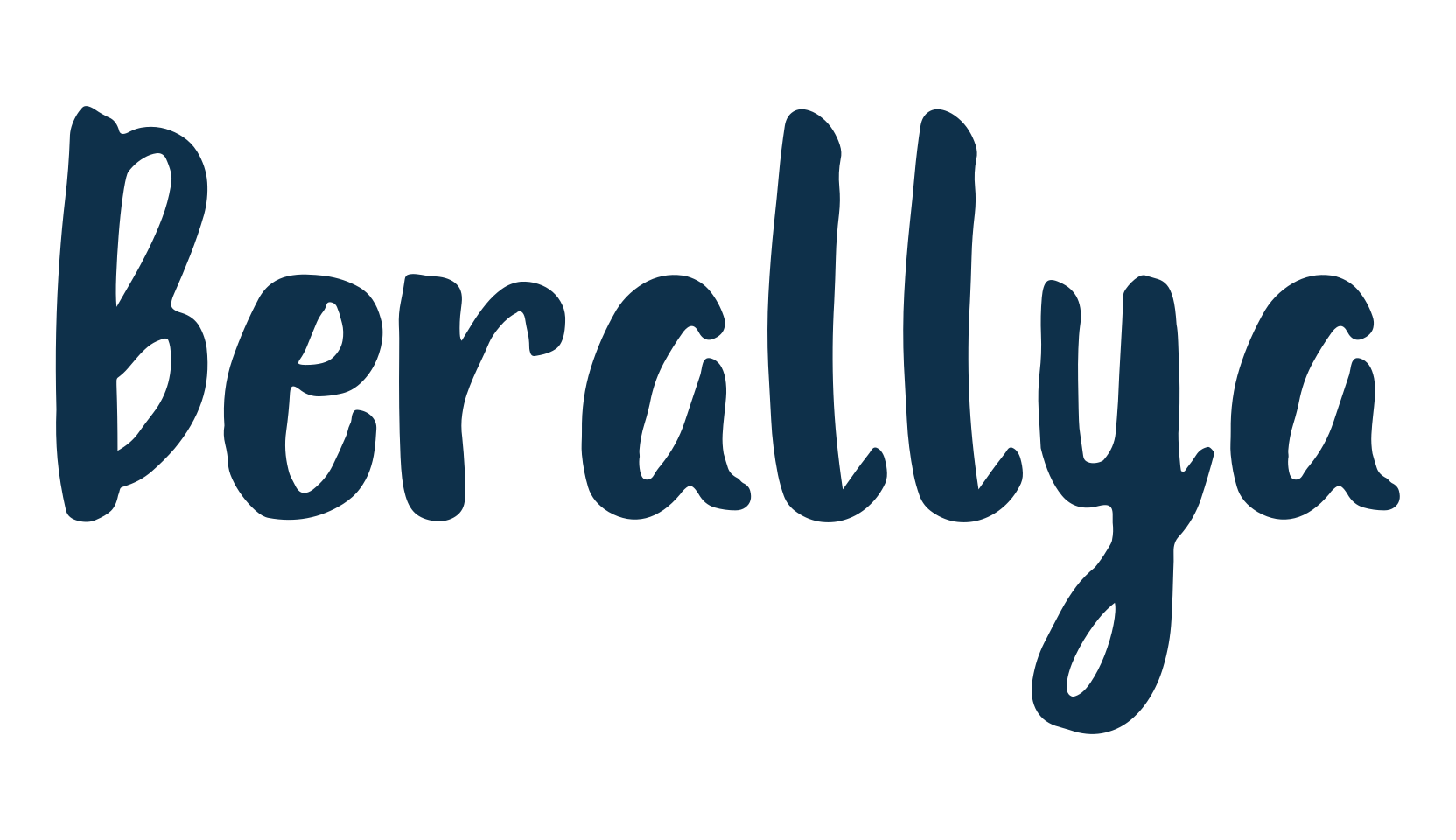 Berallya, handwriting font preview