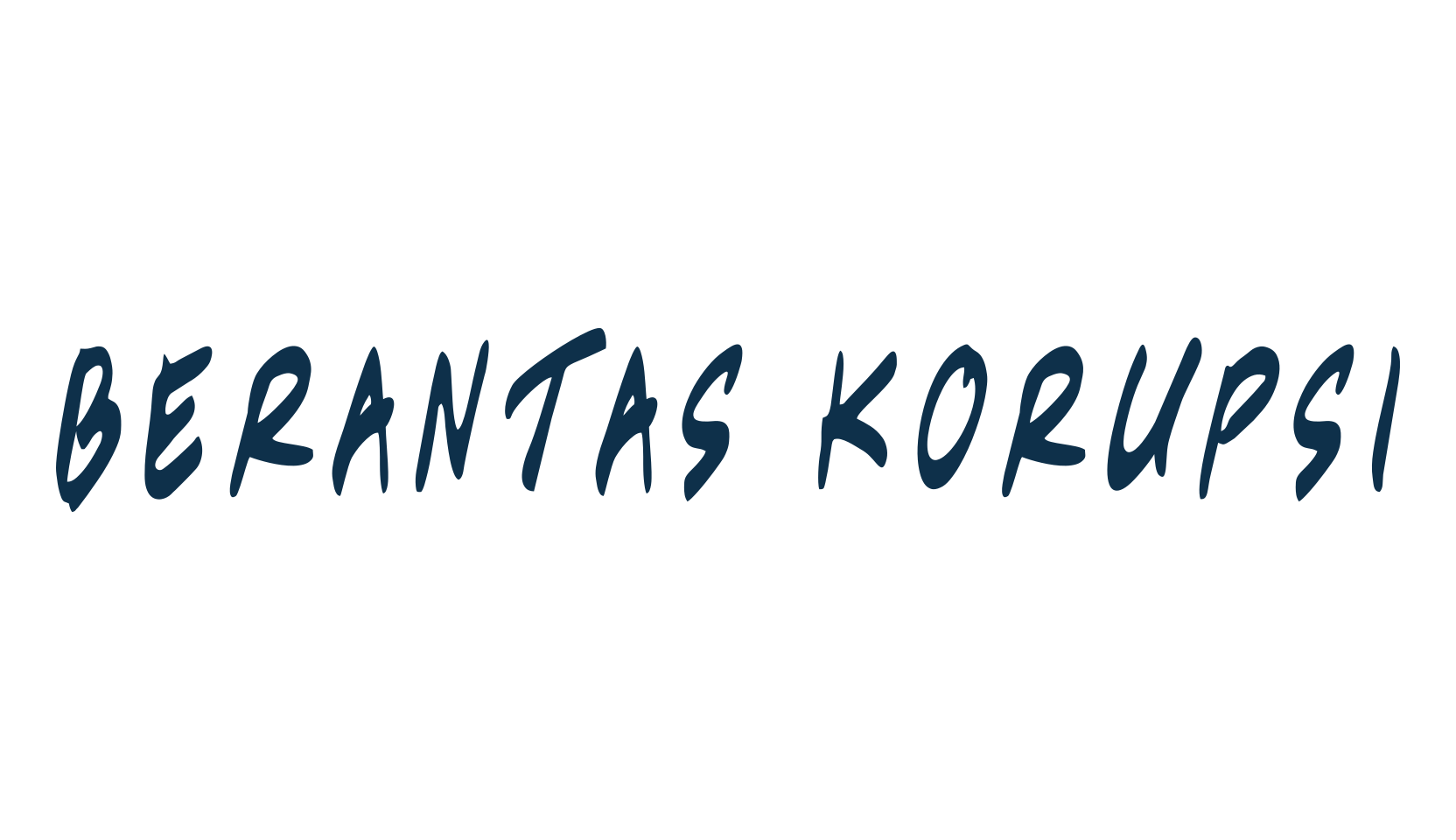 Berantas Korupsi, script brush fancy decorative calligraphy font preview