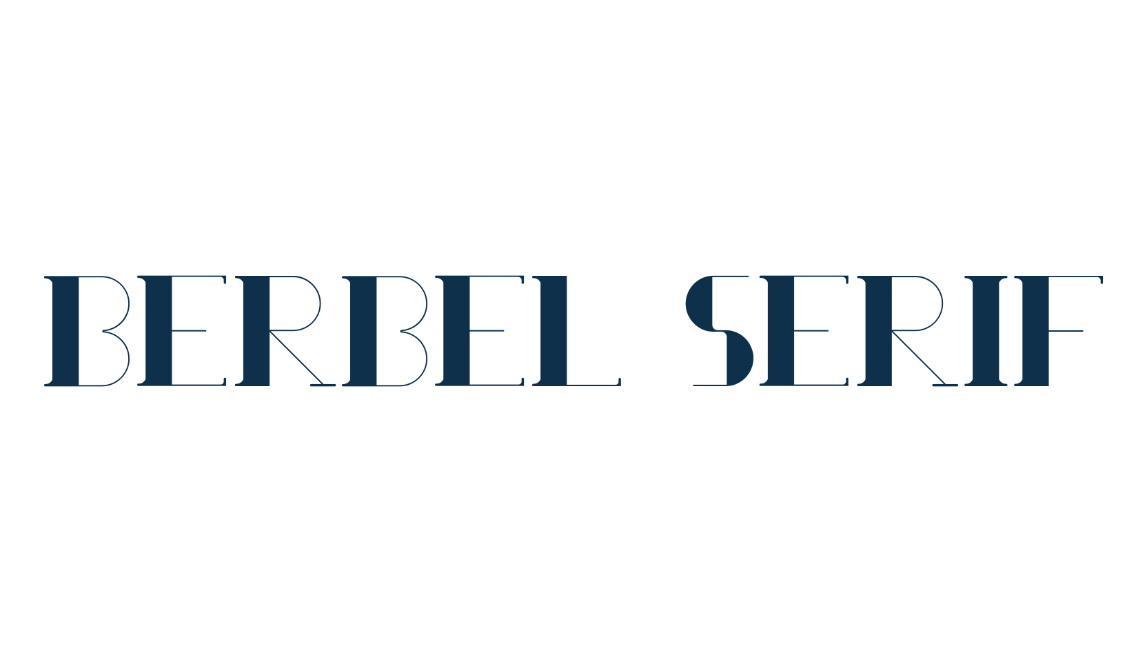 Berbel Serif, fancy retro decorative font preview