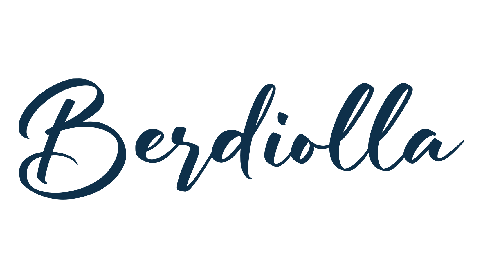 Berdiolla, script handwritten fancy decorative calligraphy font preview