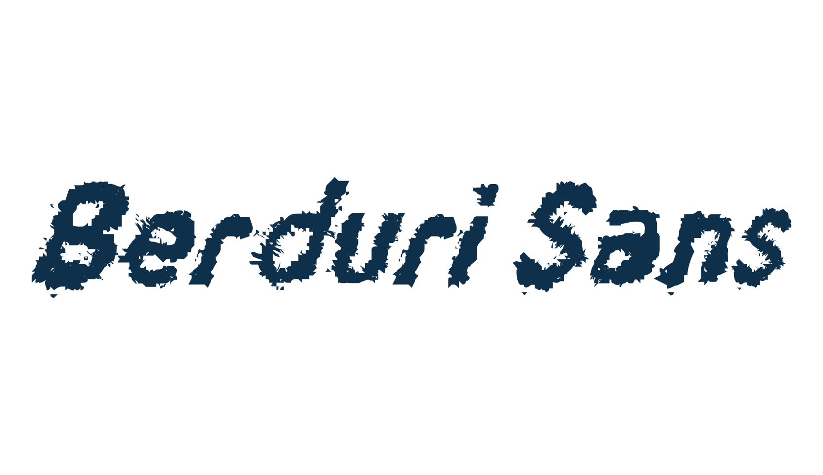 Berduri Sans, script trash fancy decorative calligraphy font preview