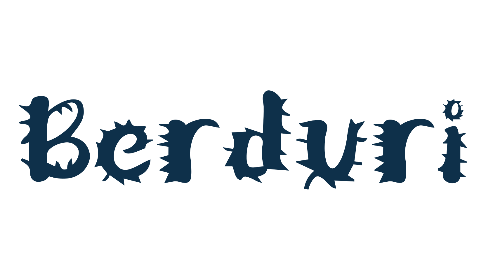 Berduri, decorative font preview
