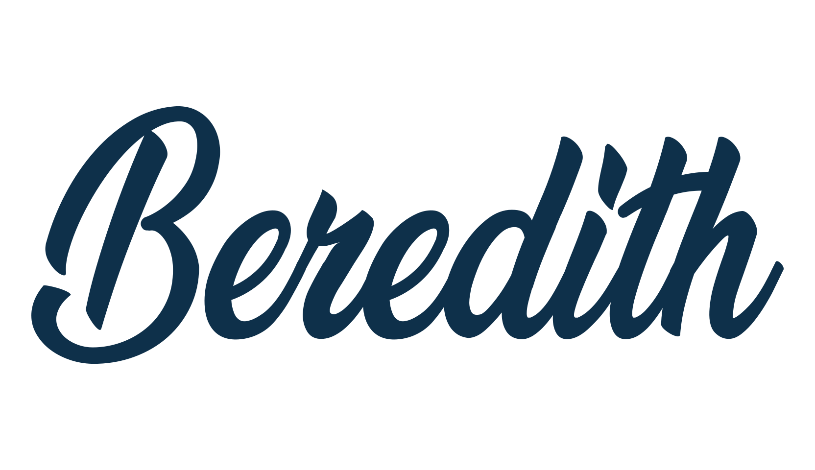 Beredith, calligraphy font preview
