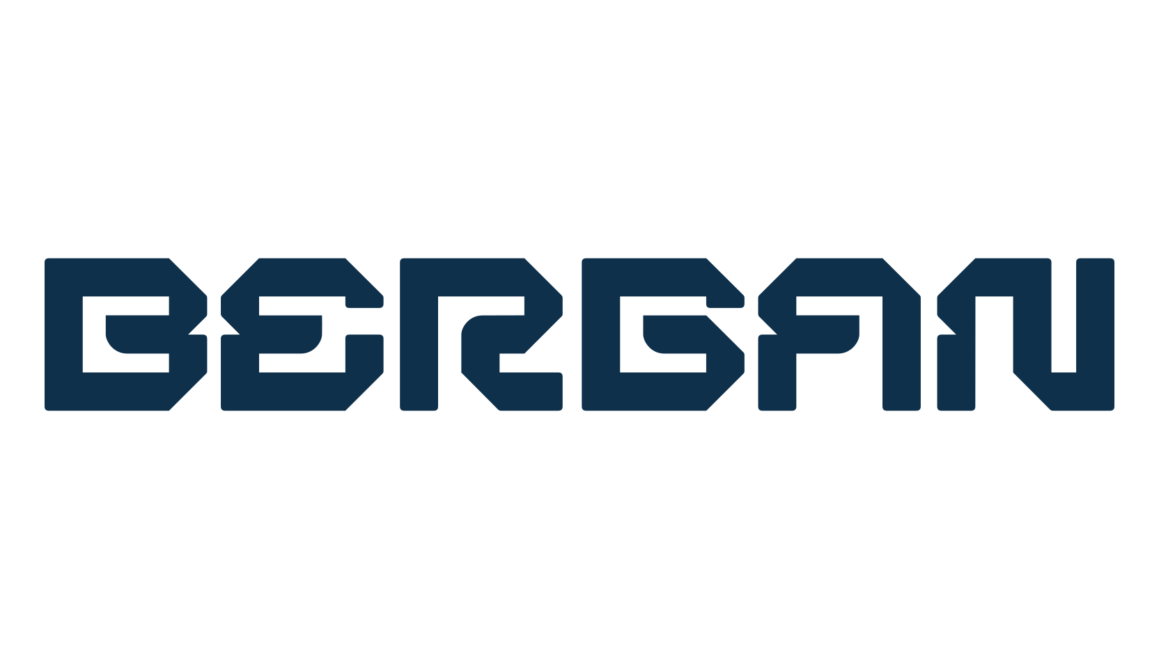 Bergan, techno sci-fi font preview