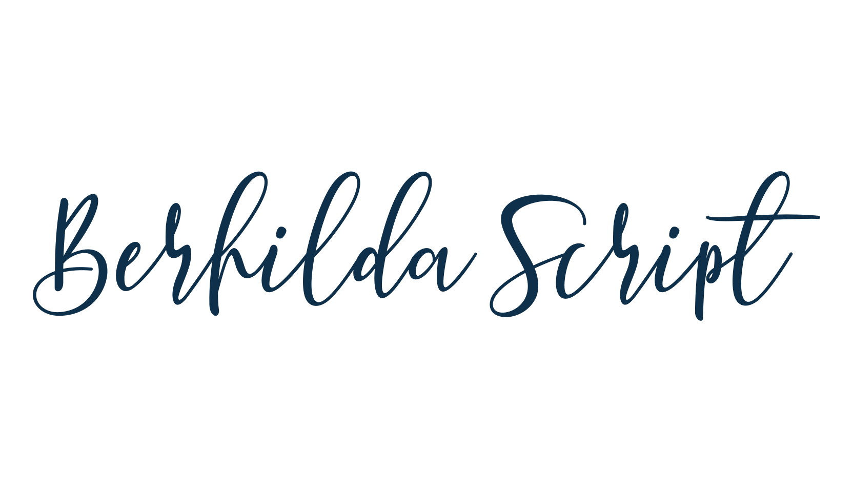 Berhilda Script, script calligraphy fancy decorative font preview