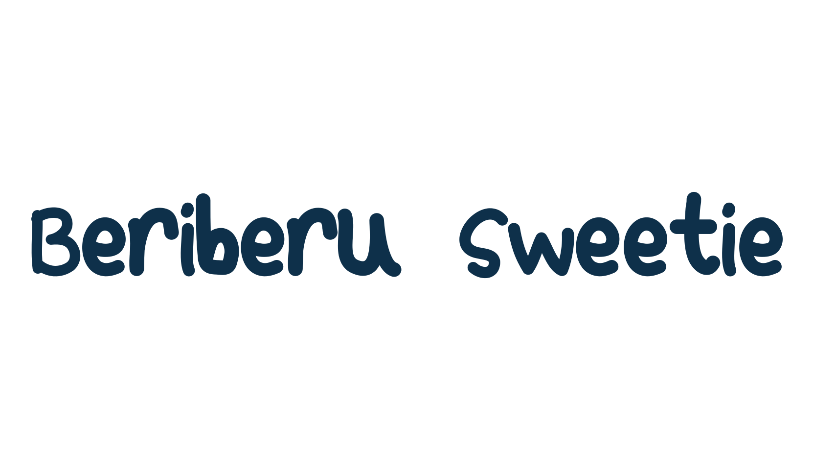 Beriberu Sweetie, fancy cartoon decorative comic font preview