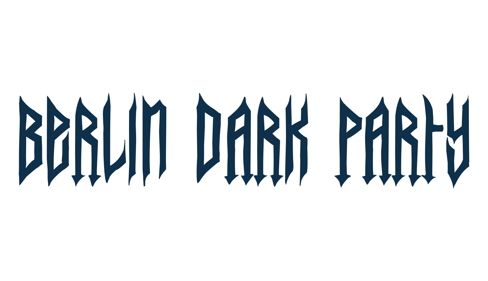 Berlin Dark Party, gothic modern font preview