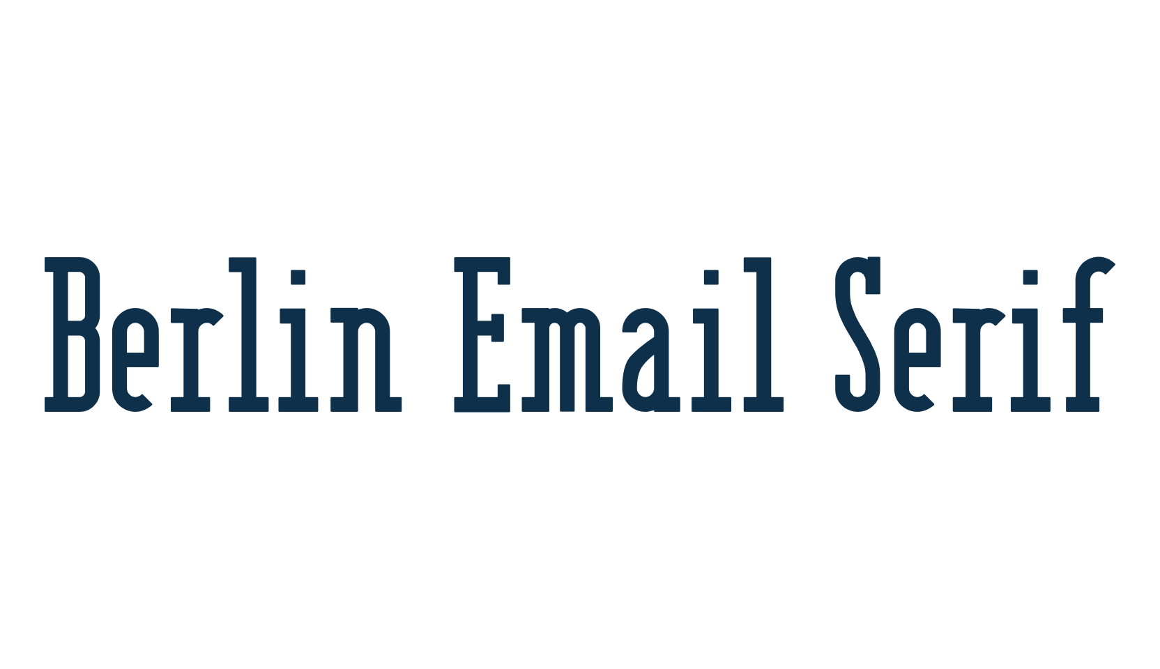 Berlin Email Serif, basic serif font preview